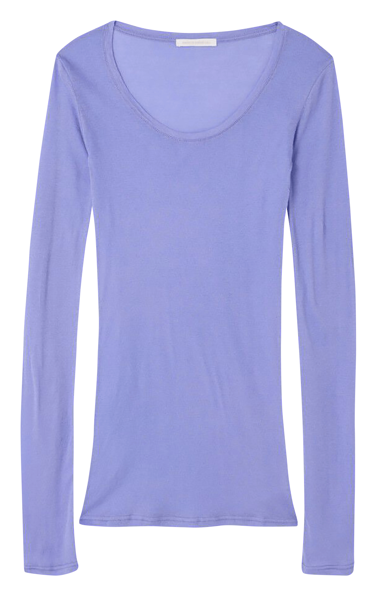 Tee-shirt moulant à col rond en coton massachusetts AMERICAN VINTAGE Bleu