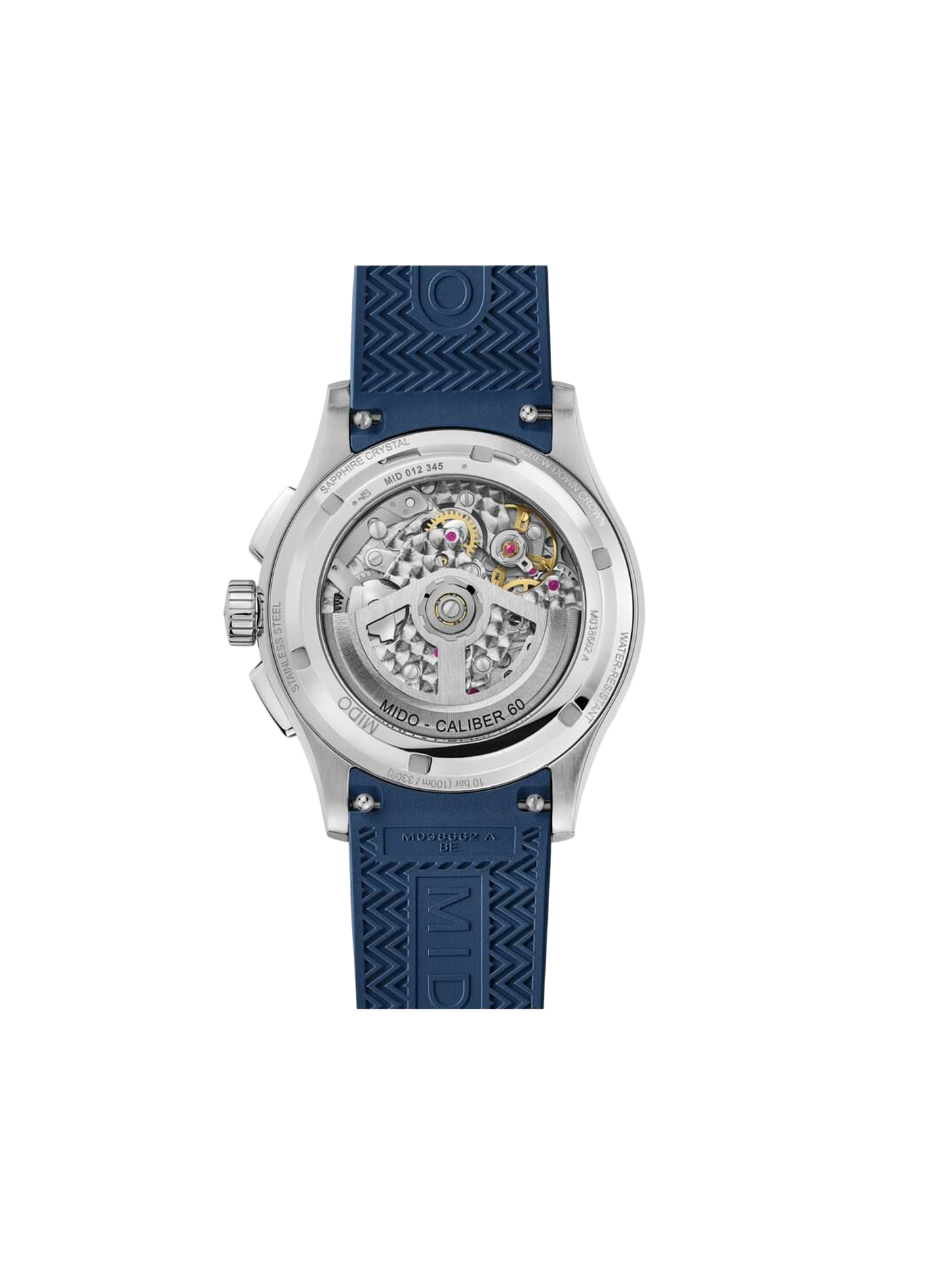 Montre Multifort Skeleton Chronographe en acier inoxydable MIDO Bleu
