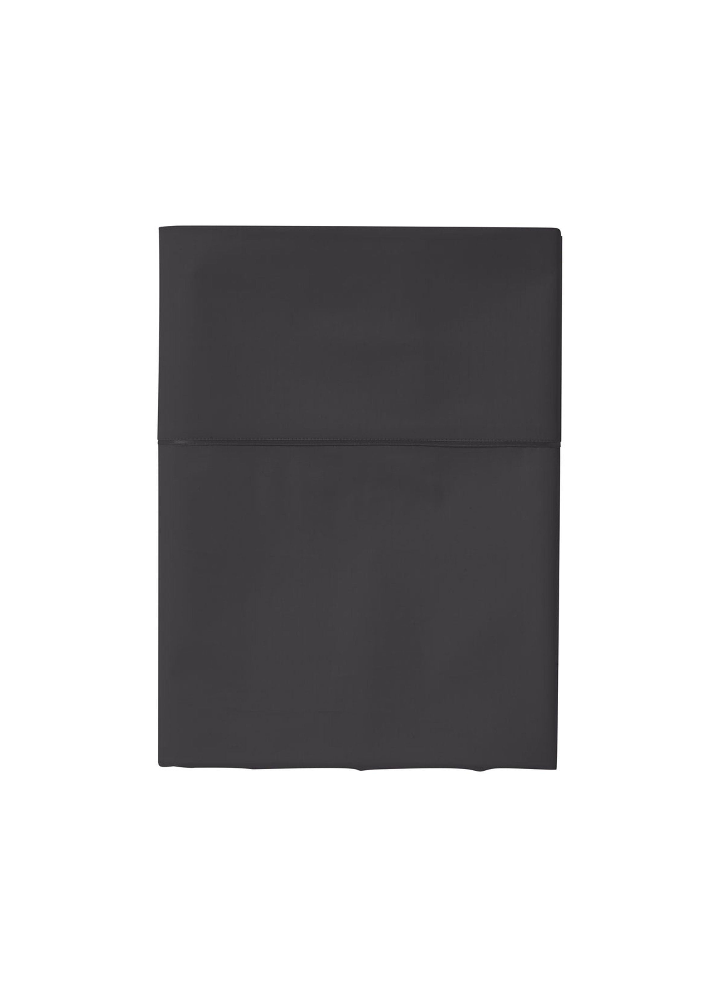 Drap plat uni en satin de coton bio, teophile ALEXANDRE TURPAULT Noir
