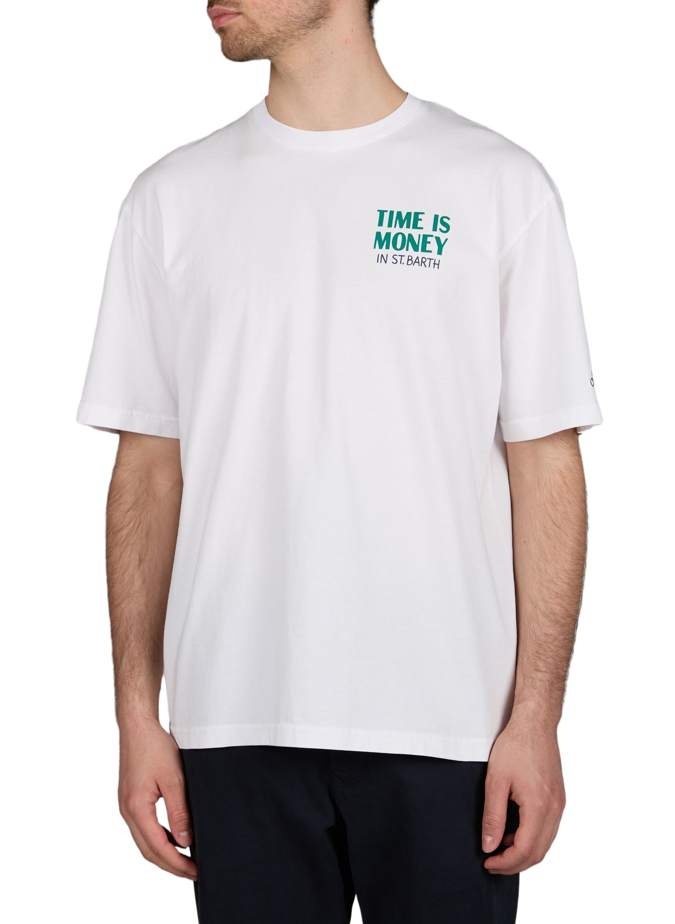 T-shirt ample sérigraphié en coton MC2 SAINT BARTH Blanc