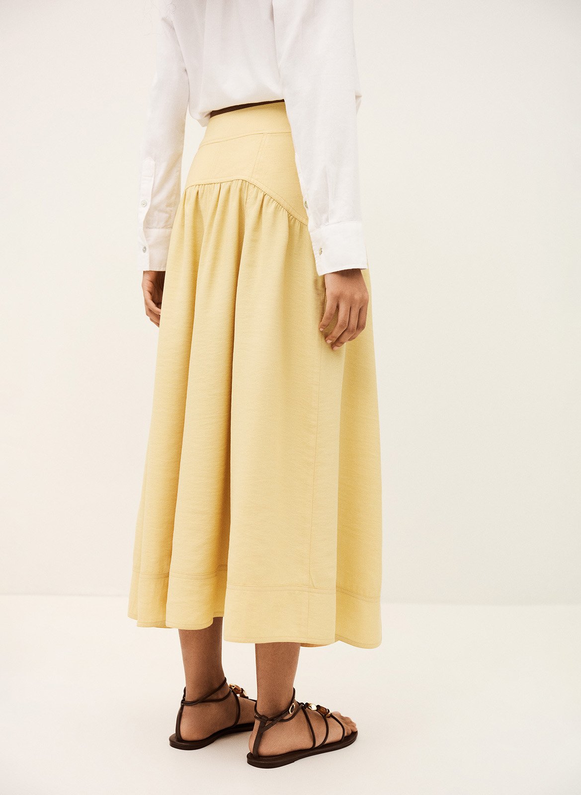 Jupe midi donia BA&SH Beige