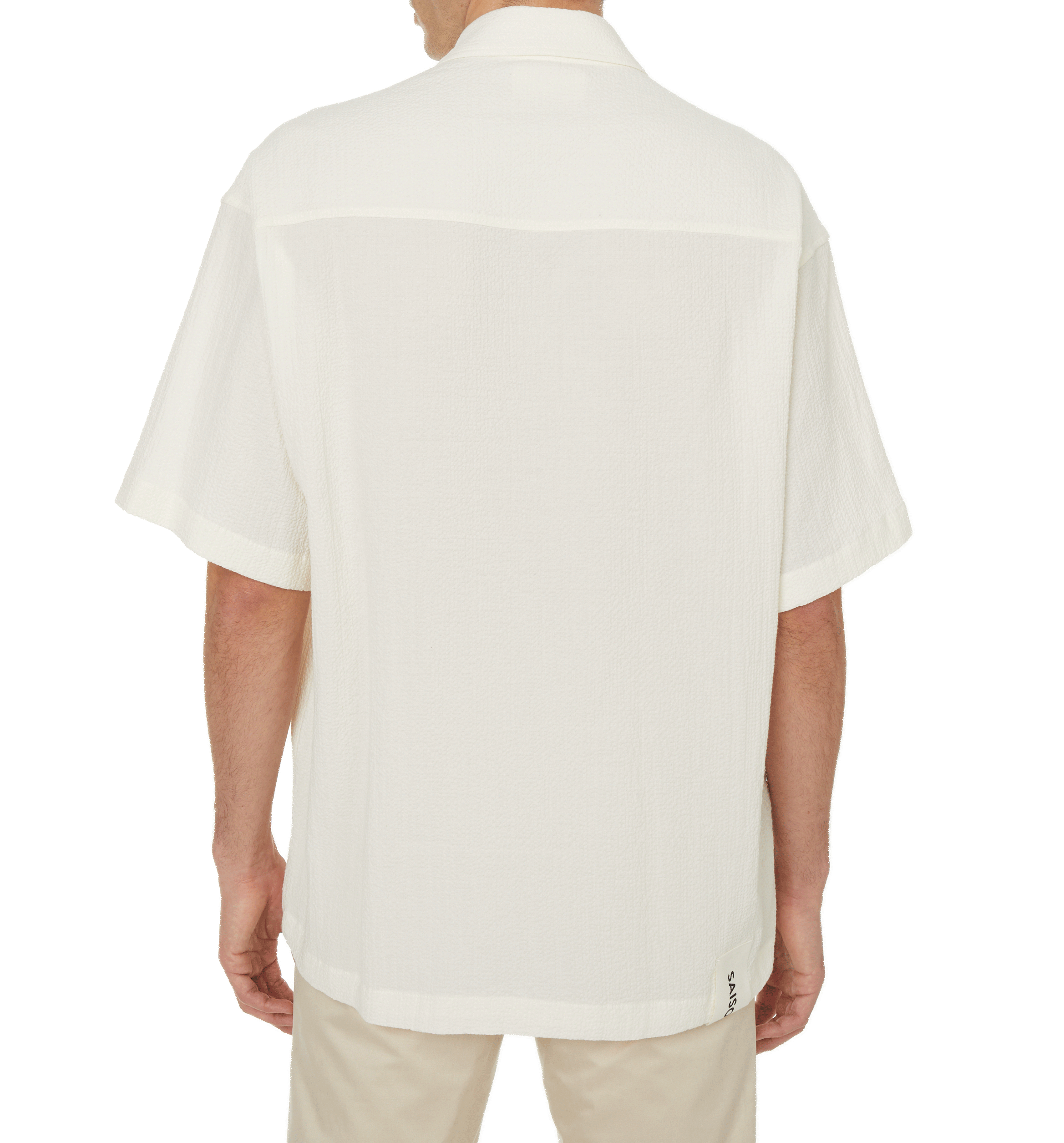 Textured cotton shirt  SAISON 1865 Beige