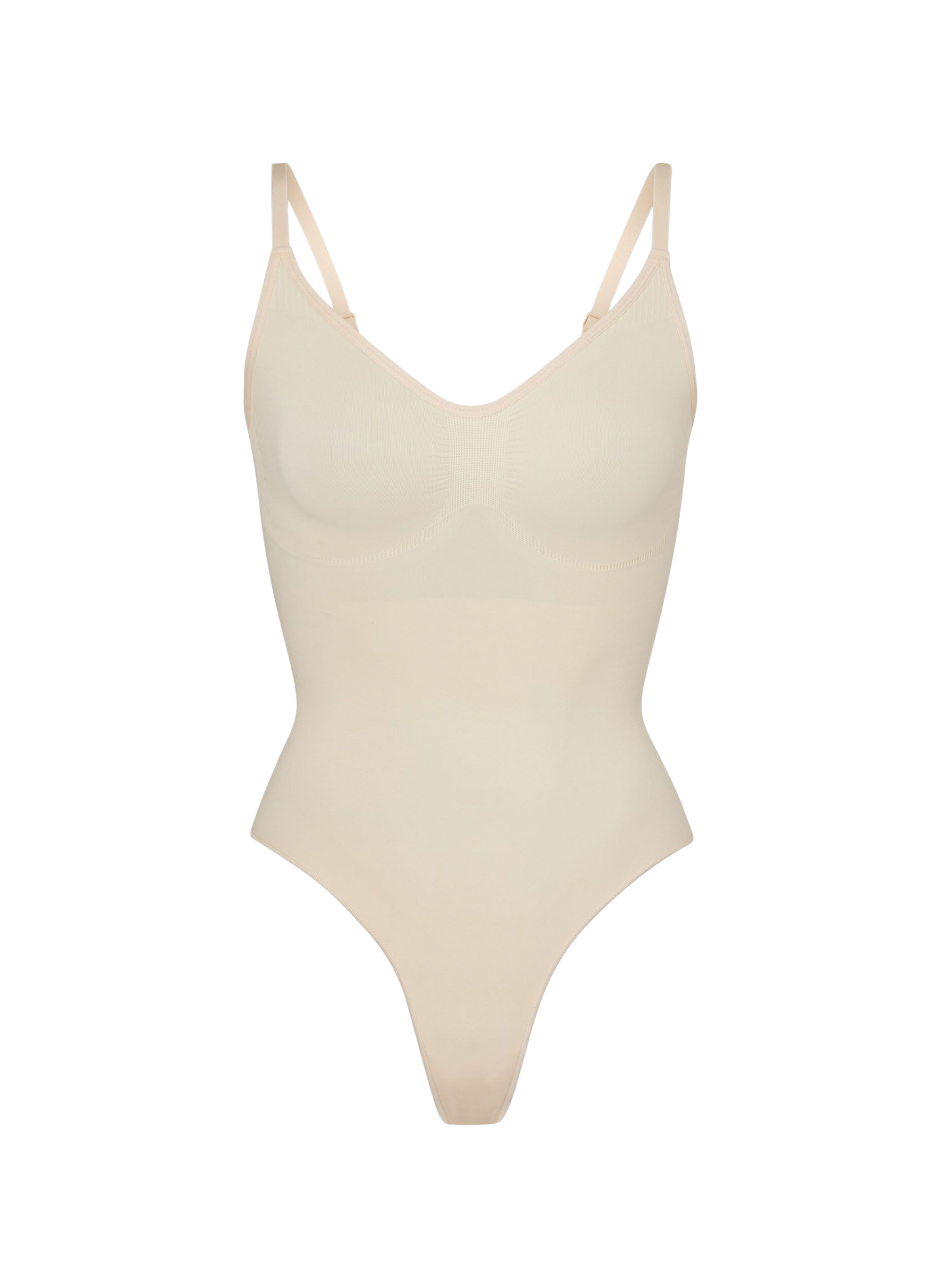 Adjustable strap solid bodysuit SKIMS Beige