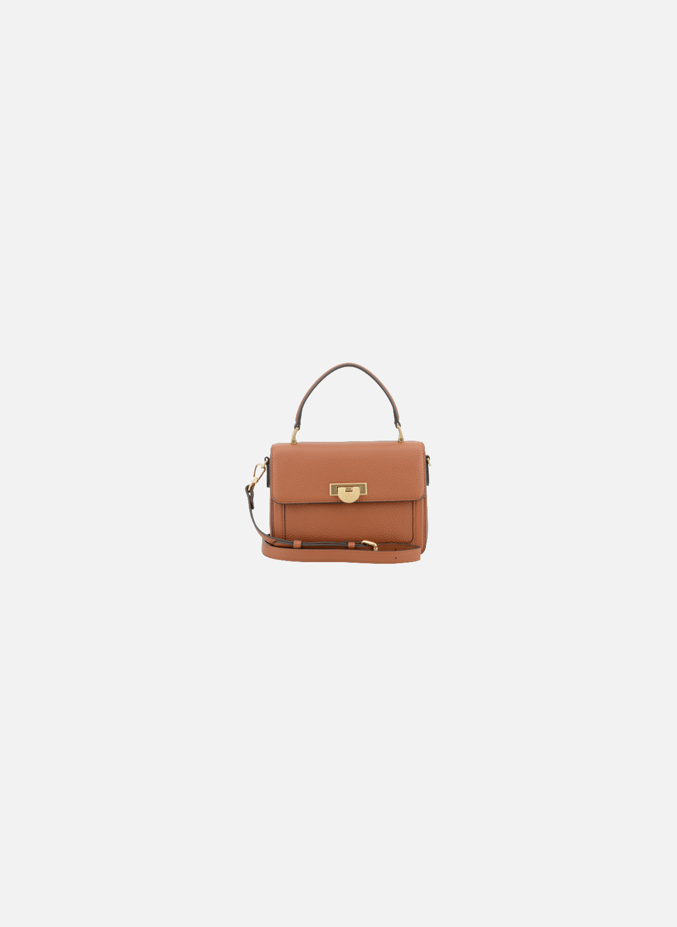 Auteuil | sac à main en cuir de vachette POURCHET Marron