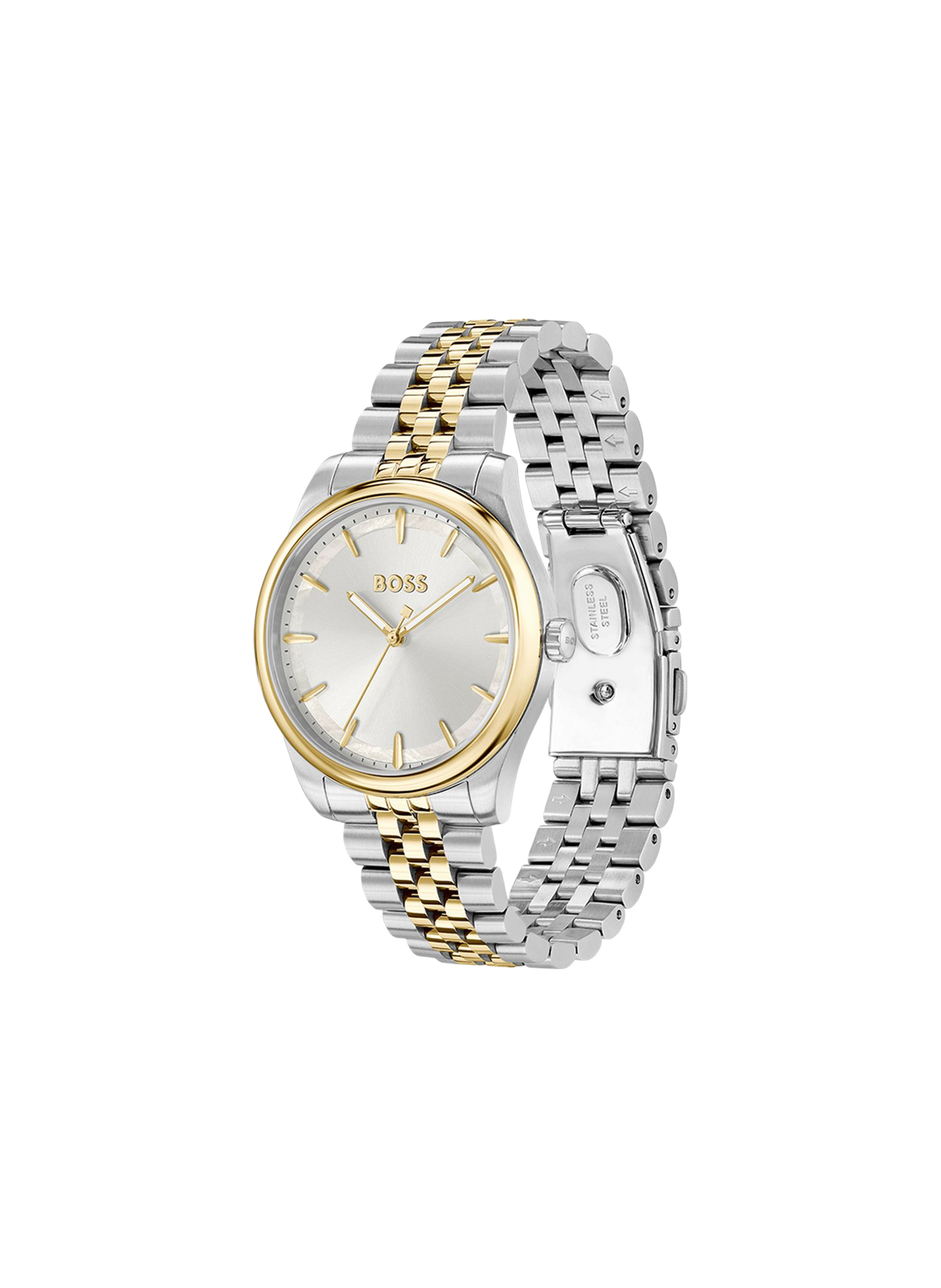 Montre quartz Graceful en acier inoxydable BOSS MONTRES Blanc