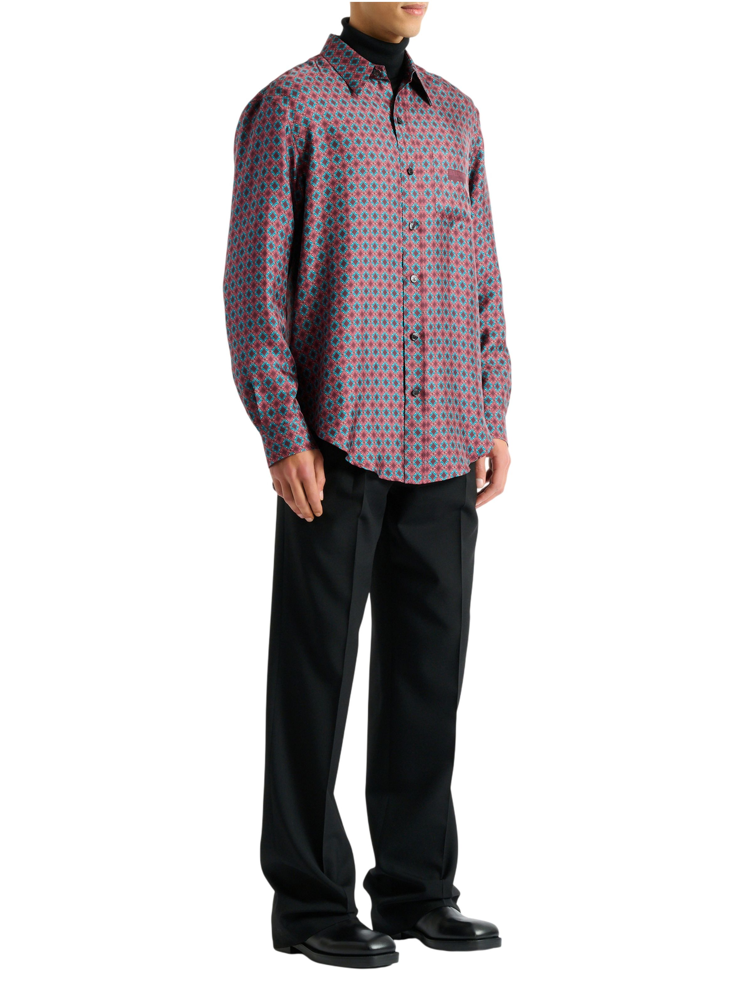 Chemise en soie imprimée BALMAIN Multicolore