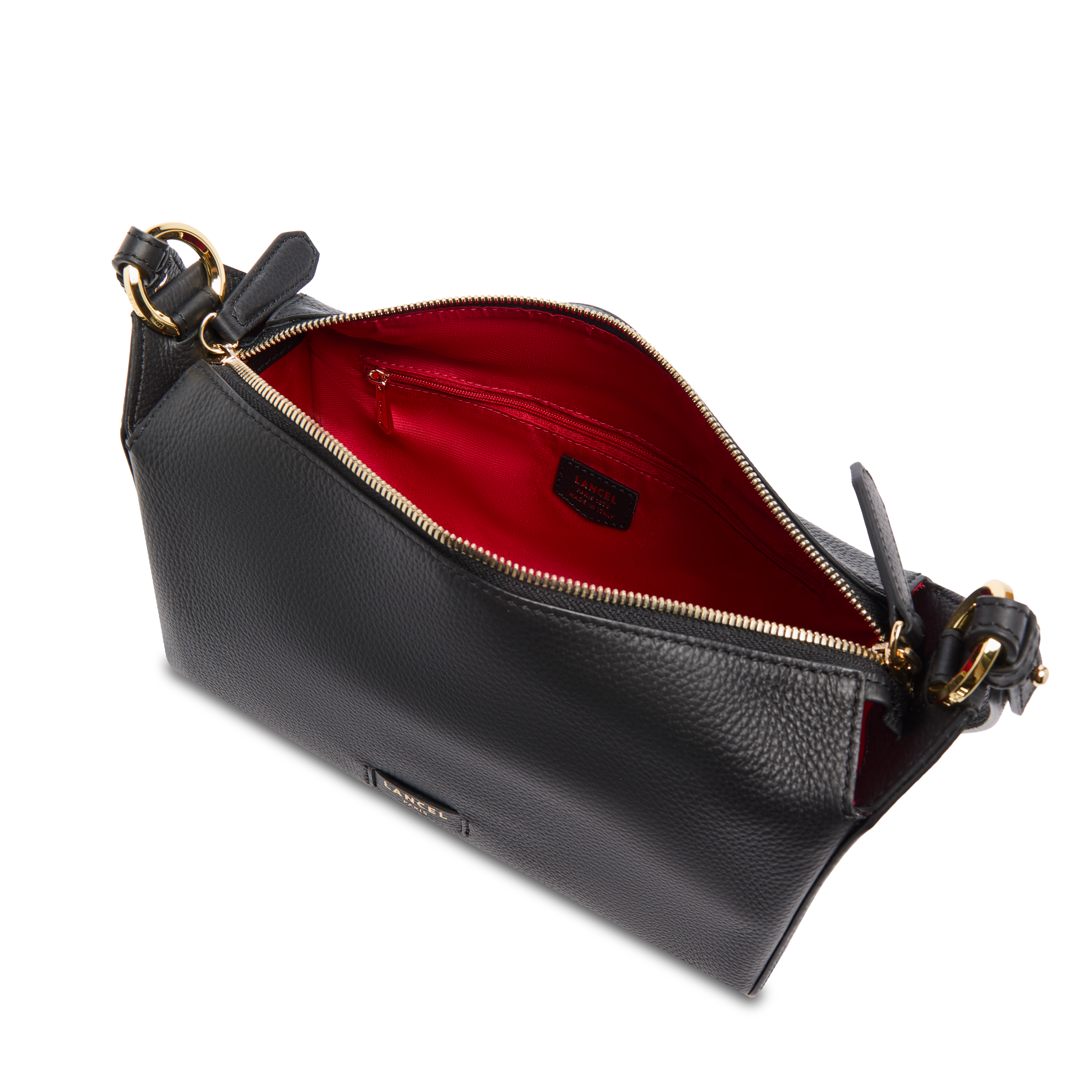 Sac hobo louison de lancel en cuir de vachette graine LANCEL Noir
