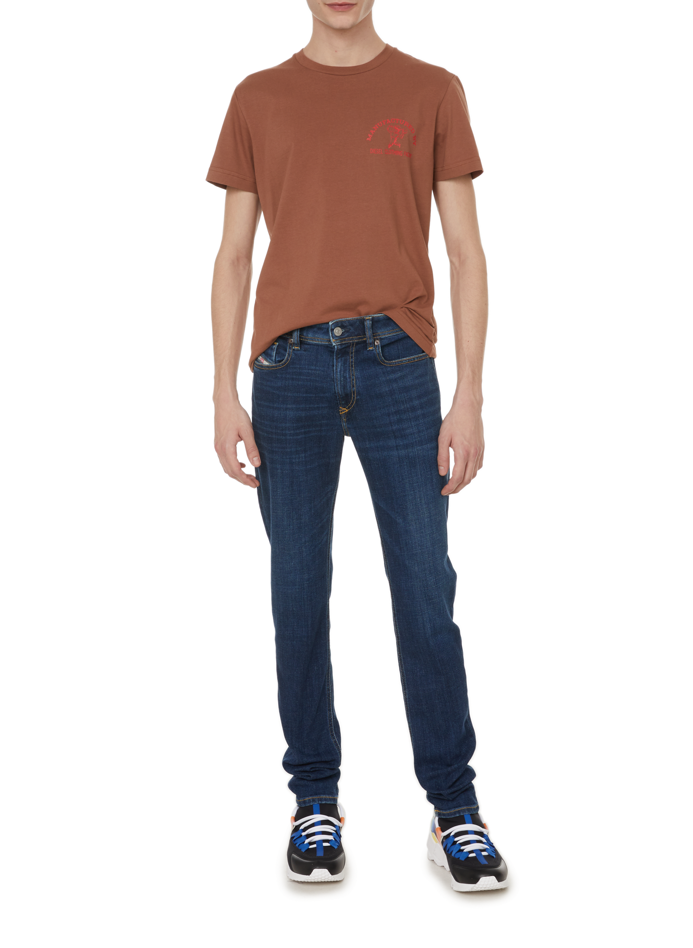 Jean droit en coton  DIESEL Bleu