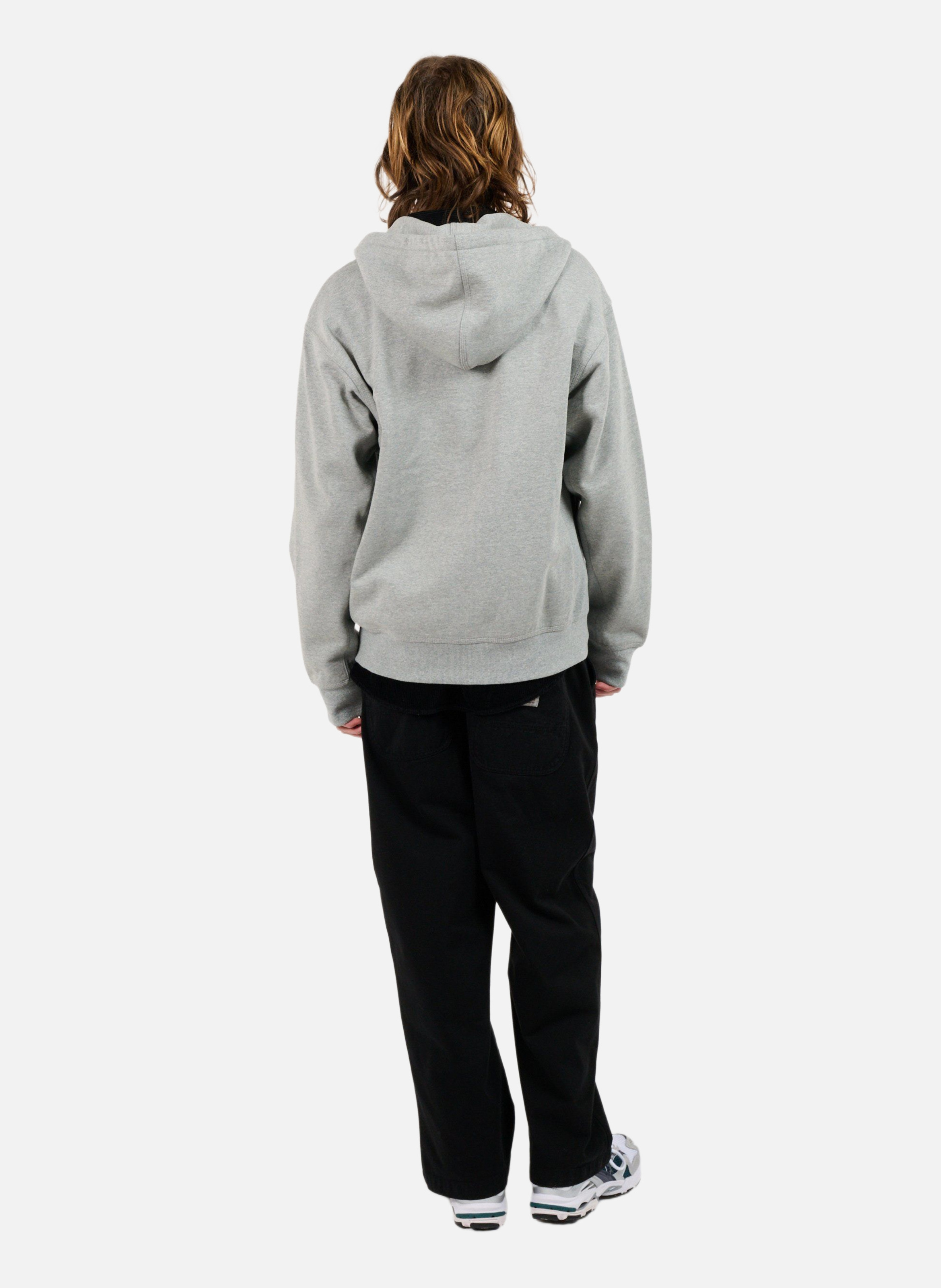 Sweatshirt zippé hooded american script CARHARTT WIP Gris