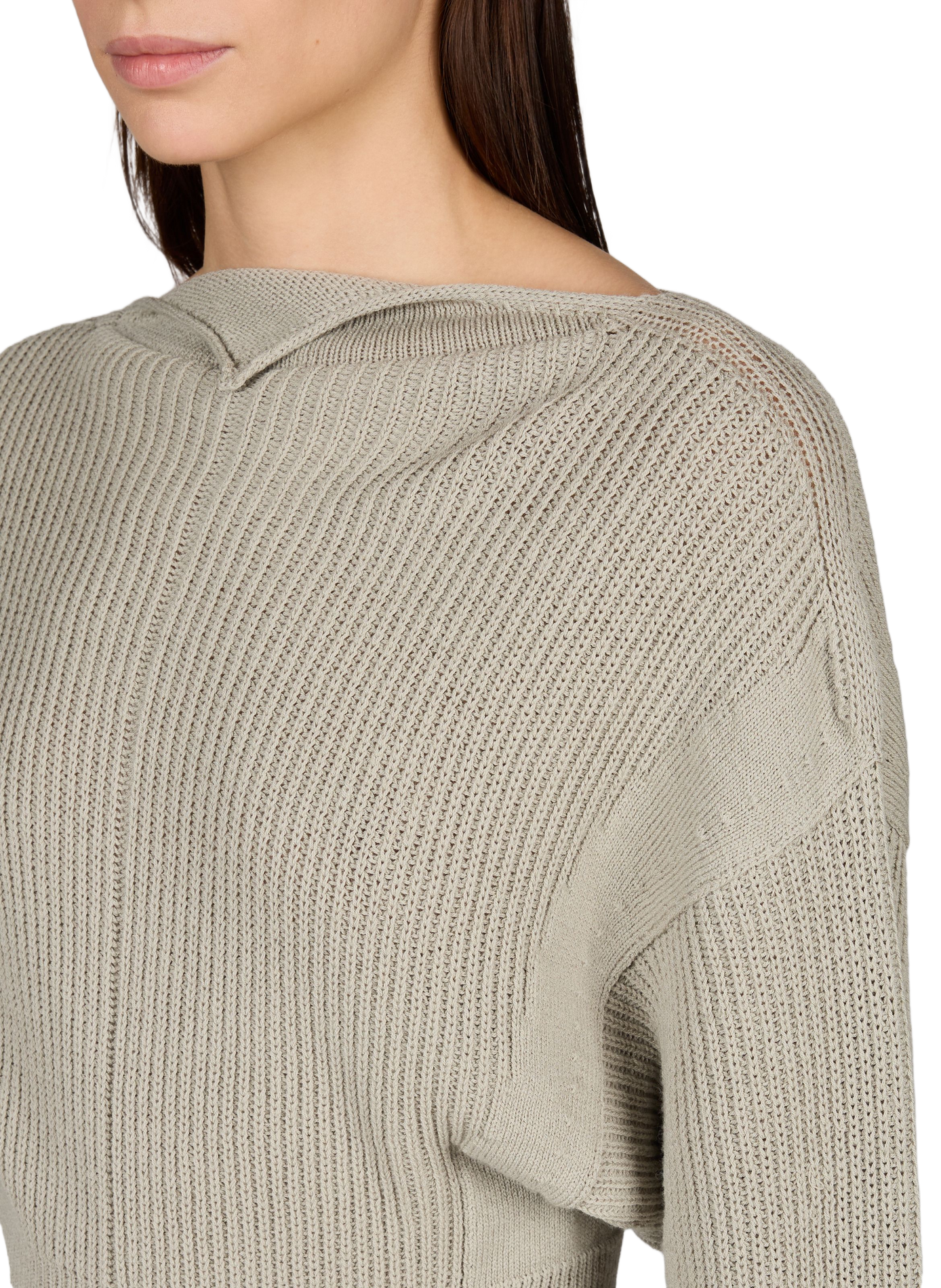 Fitted wool long pullover RICK OWENS Beige
