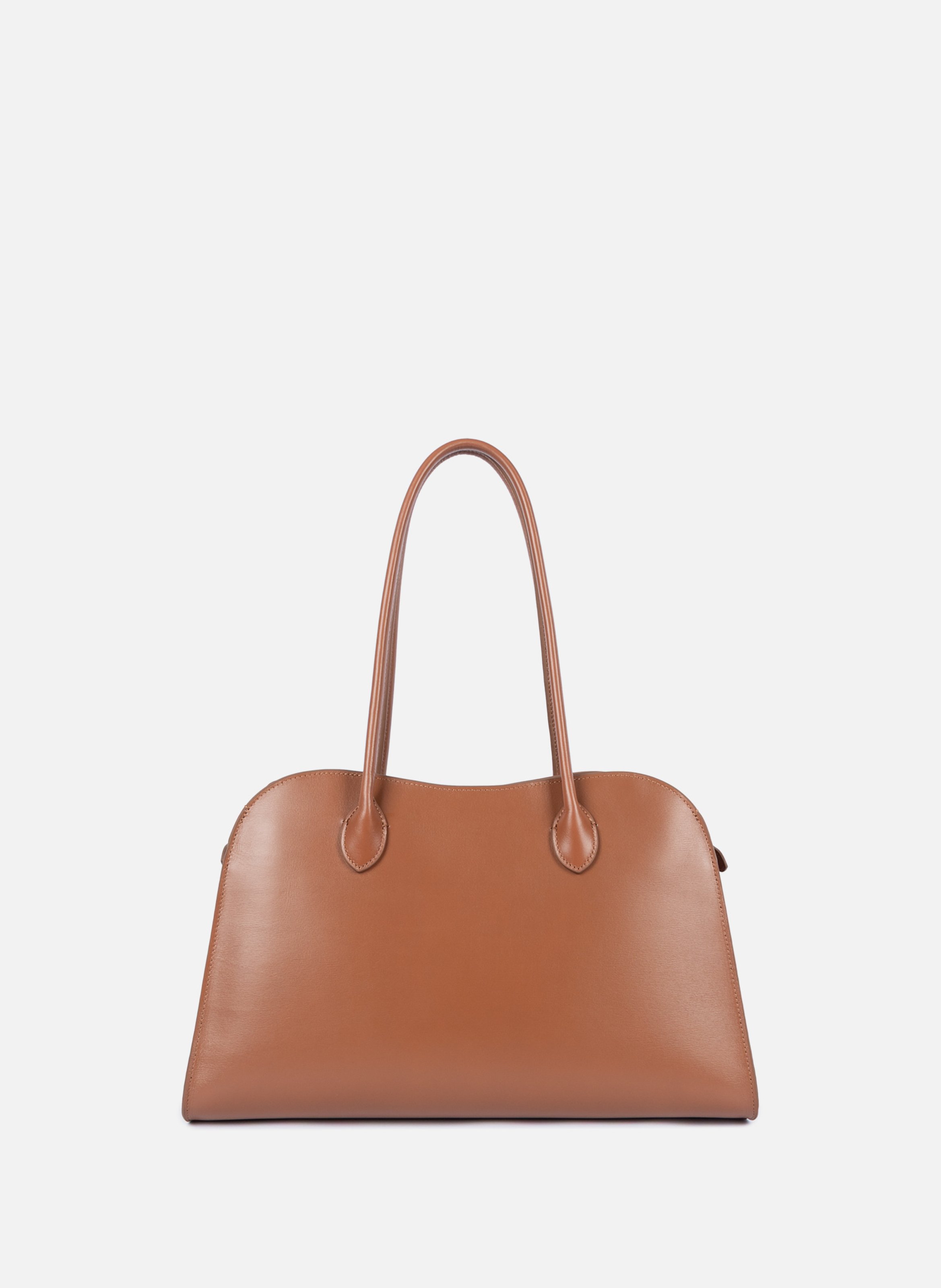 Grote schoudertas - box hopper LANCASTER Bruin