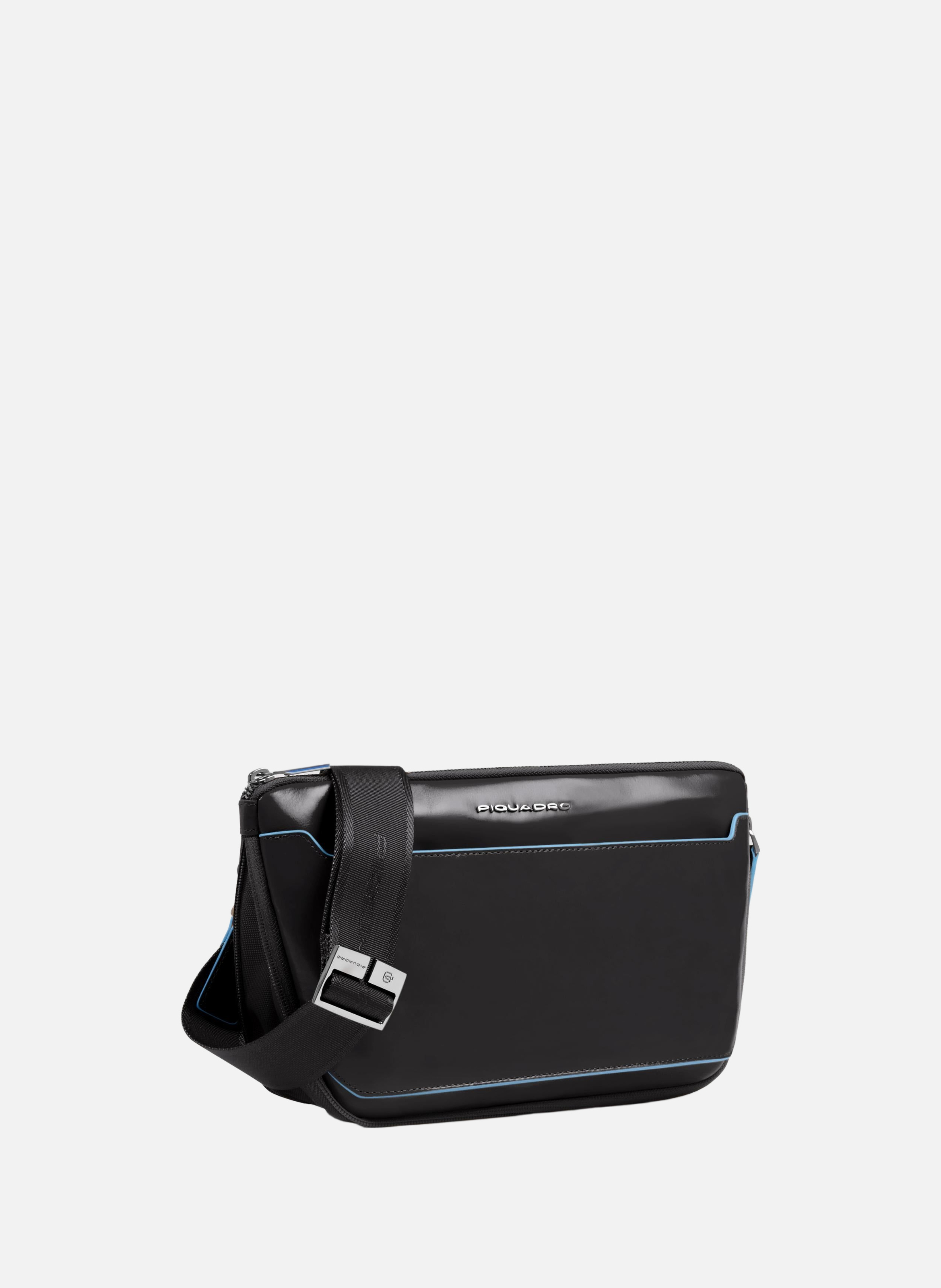 Erweiterbare flache gürteltasche PIQUADRO Schwarz