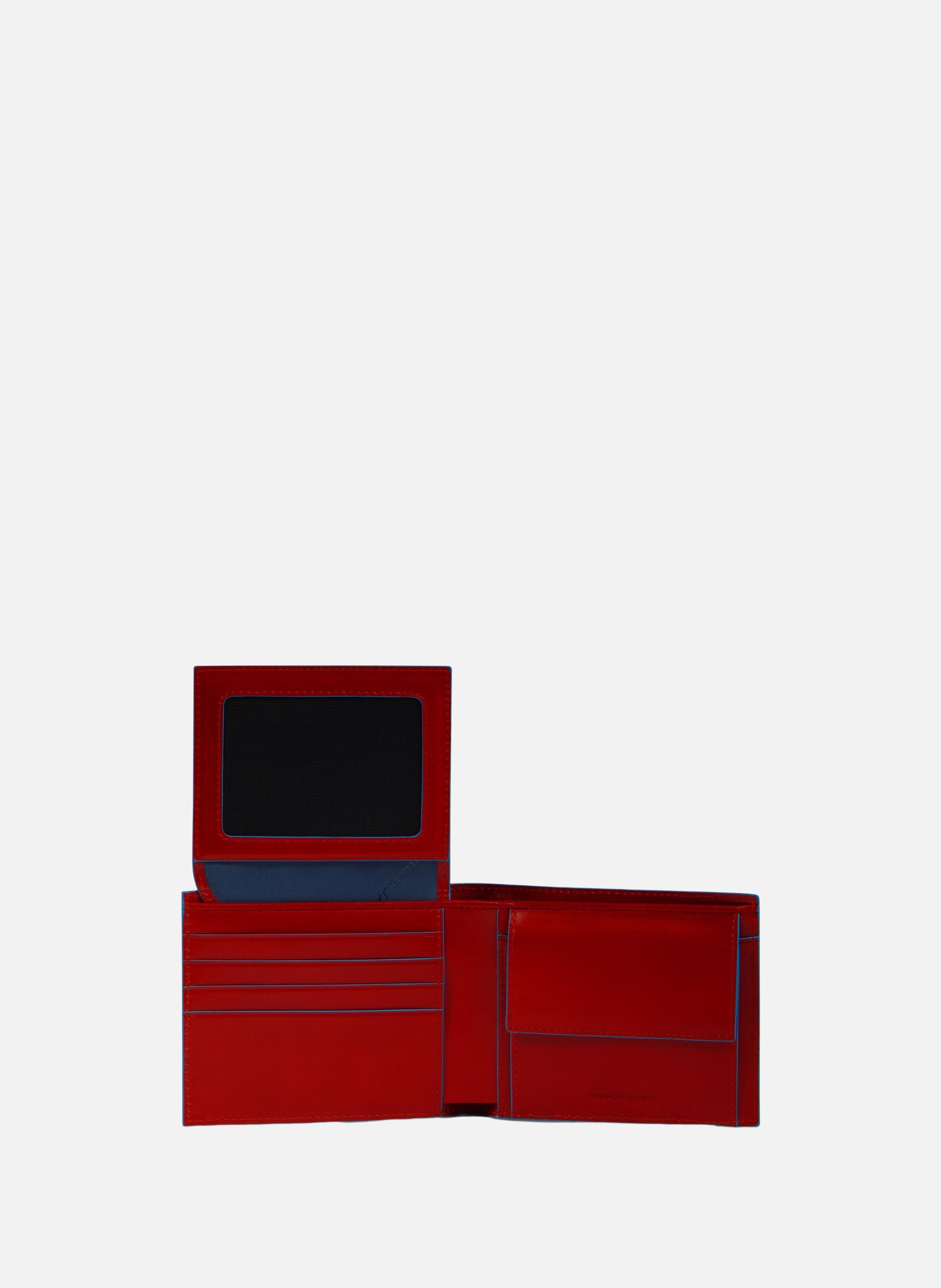 Portefeuille homme en cuir avec porte-cni PIQUADRO Marron