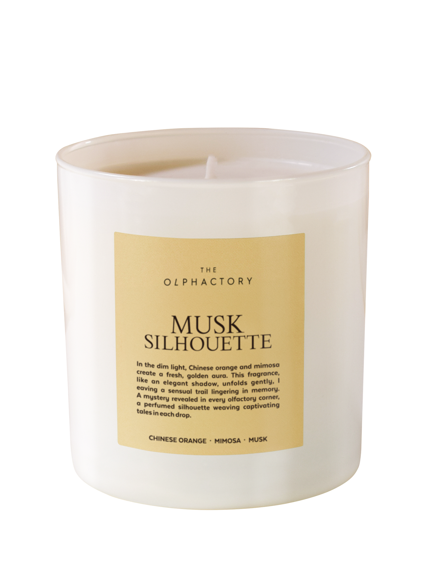 Bougie parfumée Musk Silhouette 310g OLPHACTORY Blanc