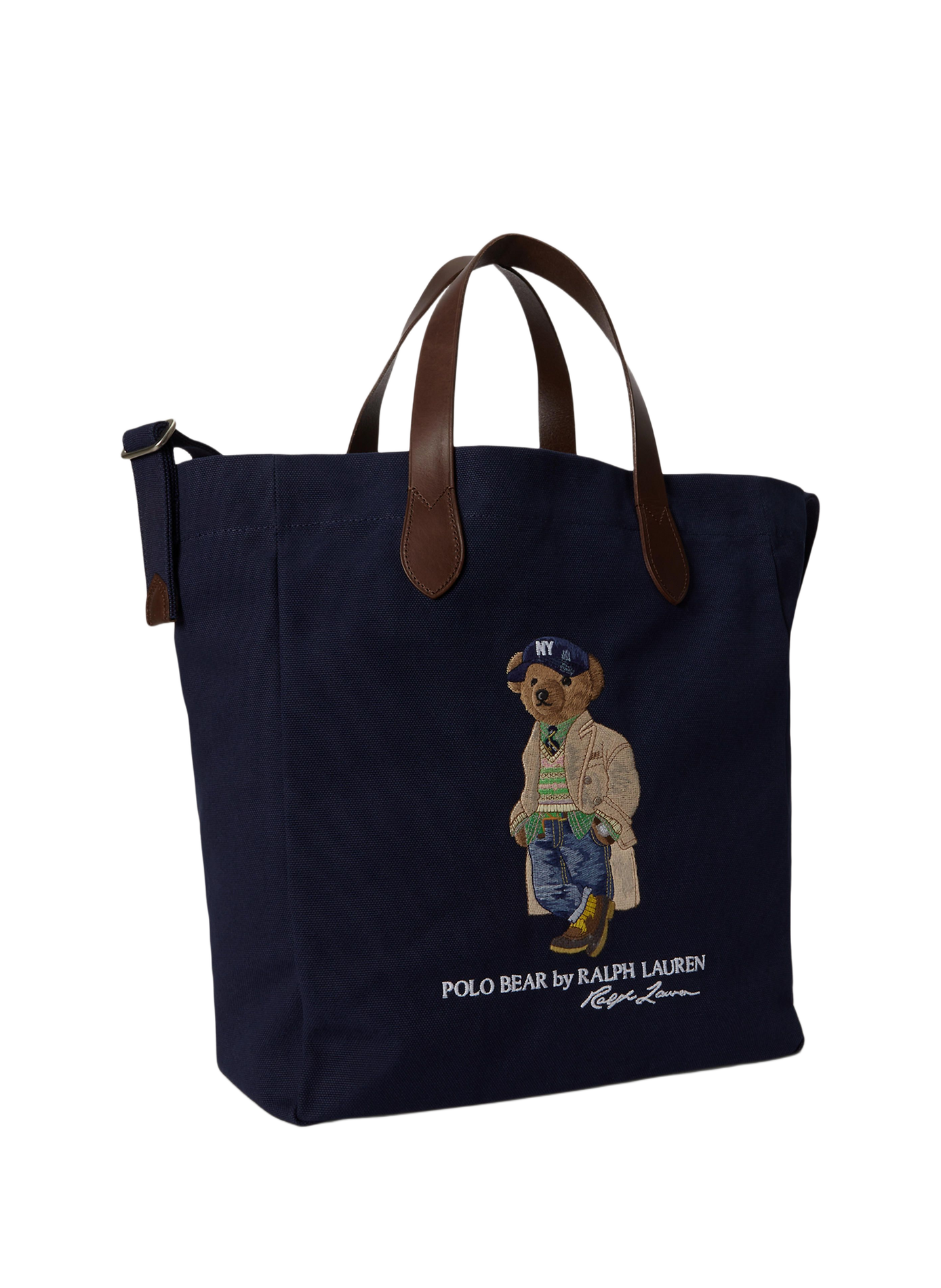 Sac shopping en coton POLO RALPH LAUREN Bleu