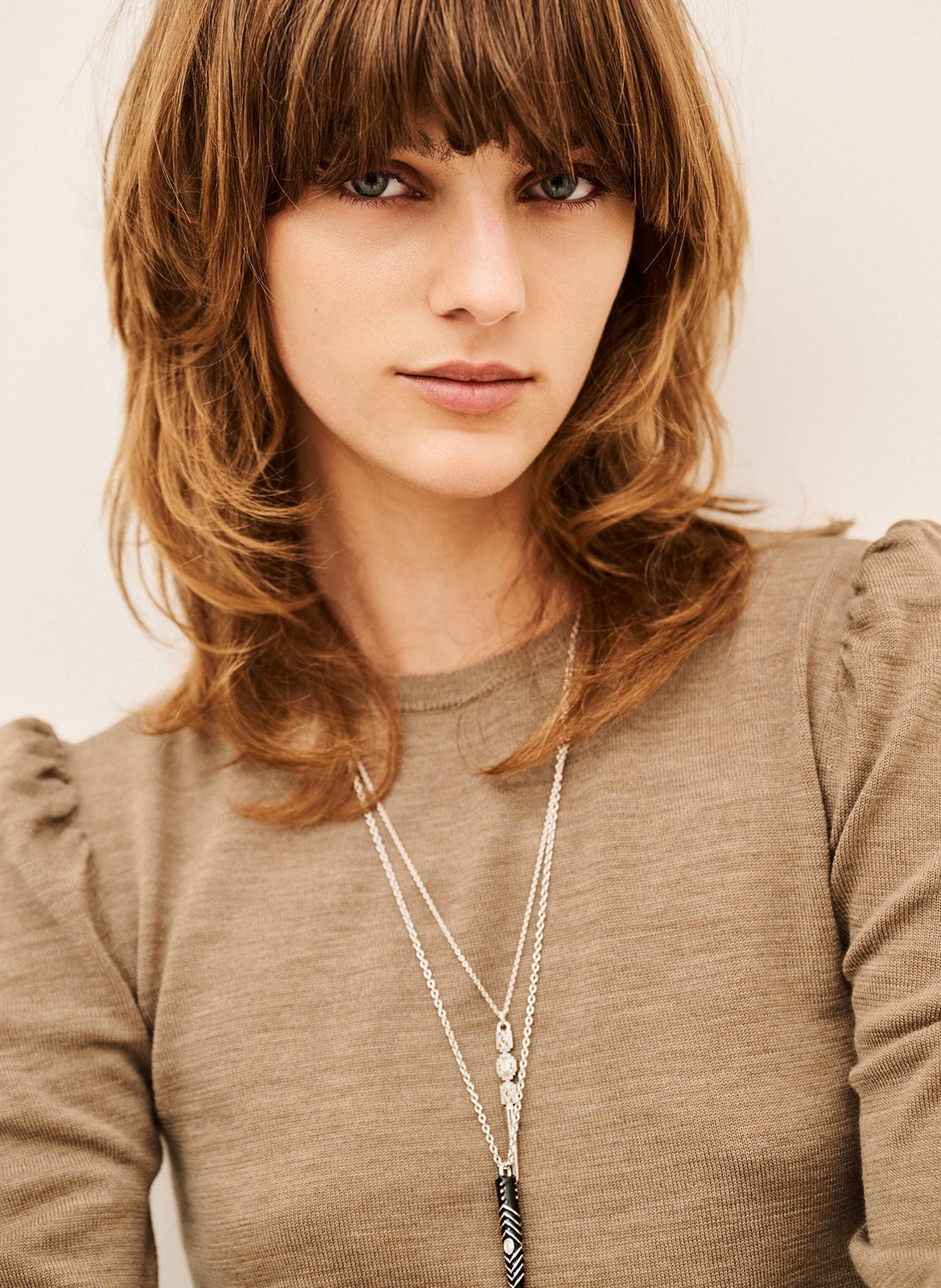 Effen recht model van Britse wol | Beige BA&SH Dames