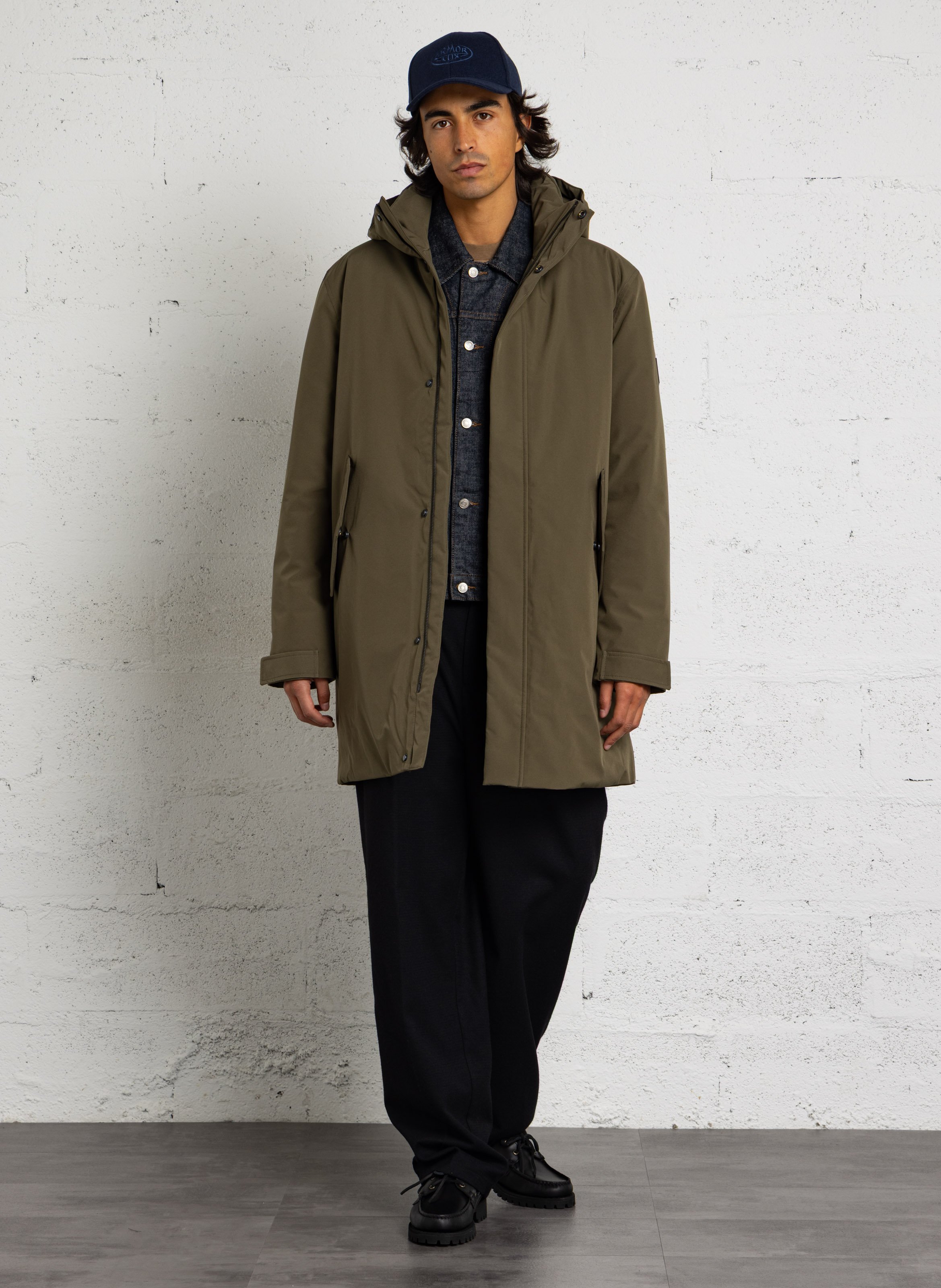 Waterdichte parka met opstaande kraag ARMOR-LUX Groen