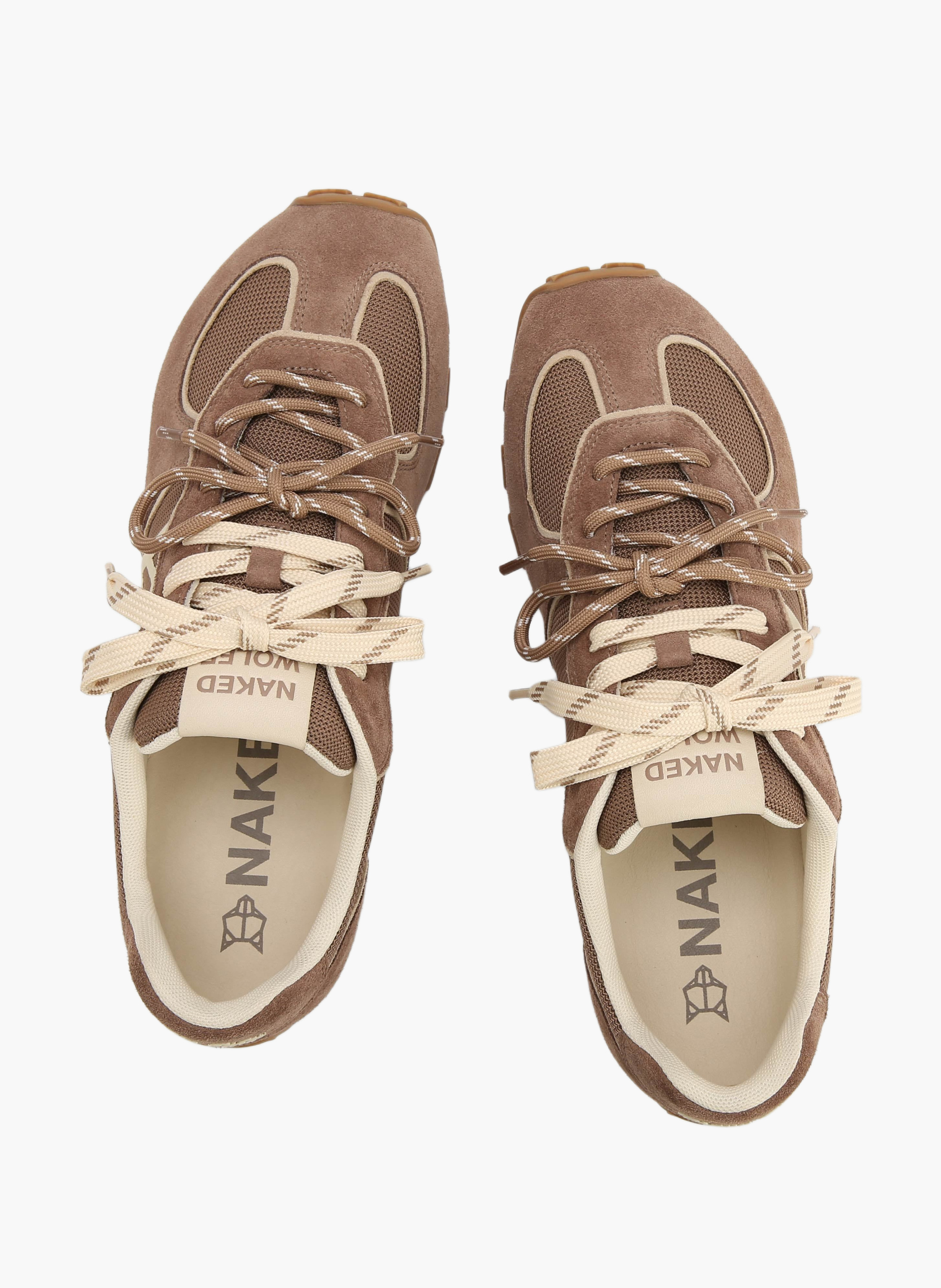 Baskets lightning en mesh NAKED WOLFE Marron