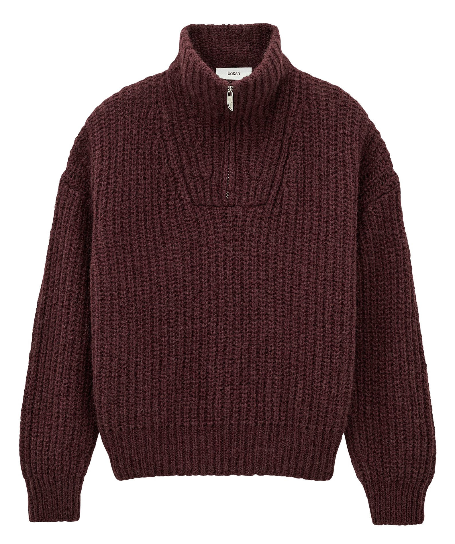 Pull col camionneur en laine mélangée beltane BA&SH Violet