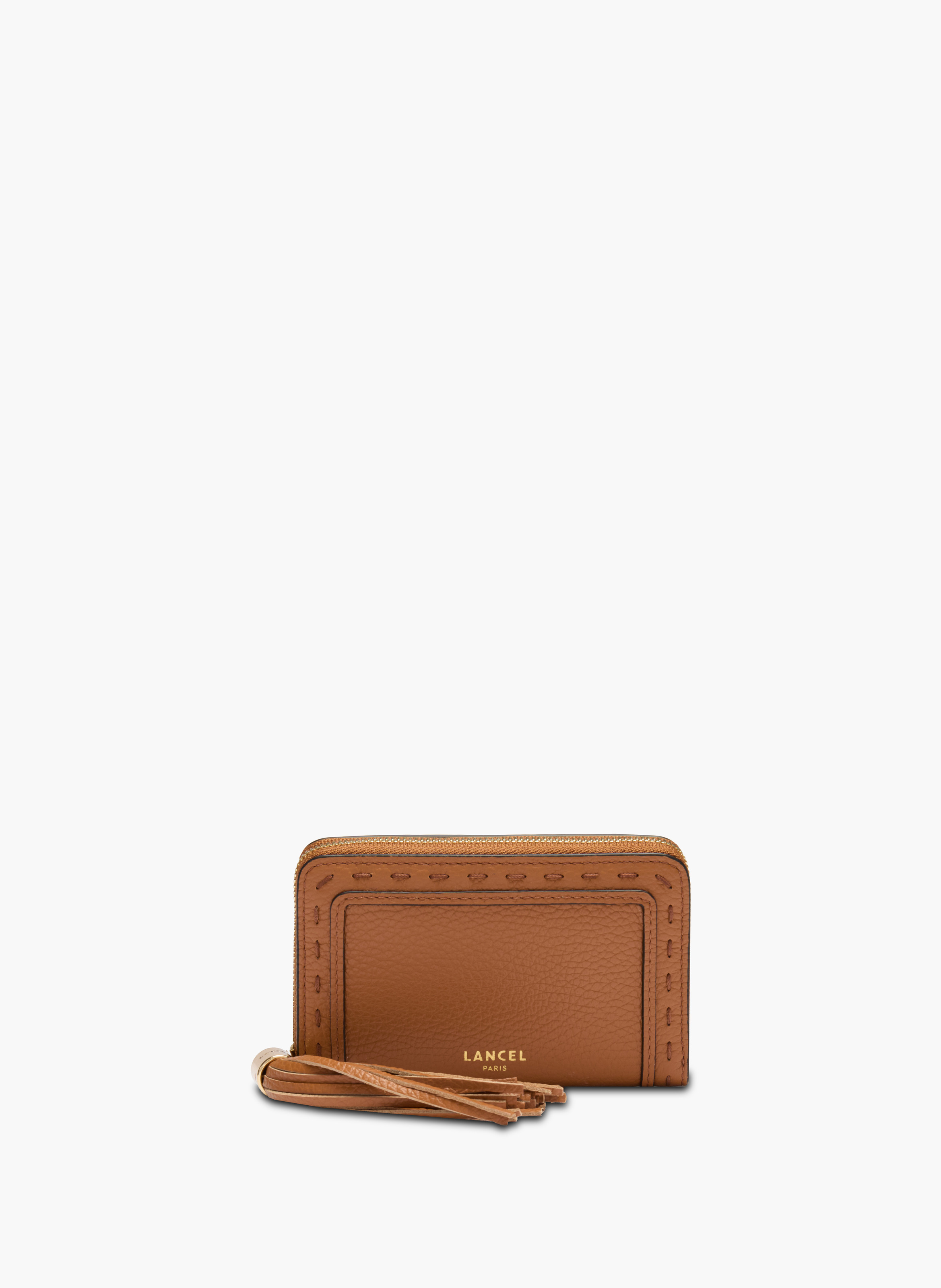 Portefeuille zippé premier flirt de lancel en cuir LANCEL Marron
