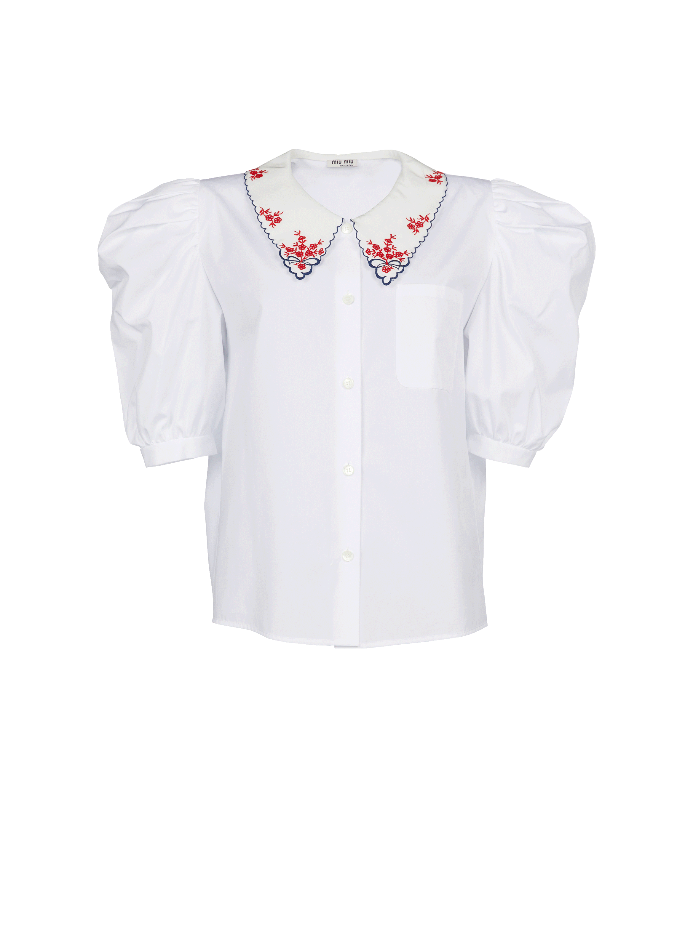 Chemisier en crêpe de Chine brodé