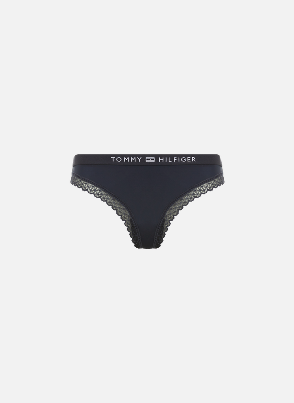 Tommy Hilfiger Underwear Lace Tanga Brief Black Women's