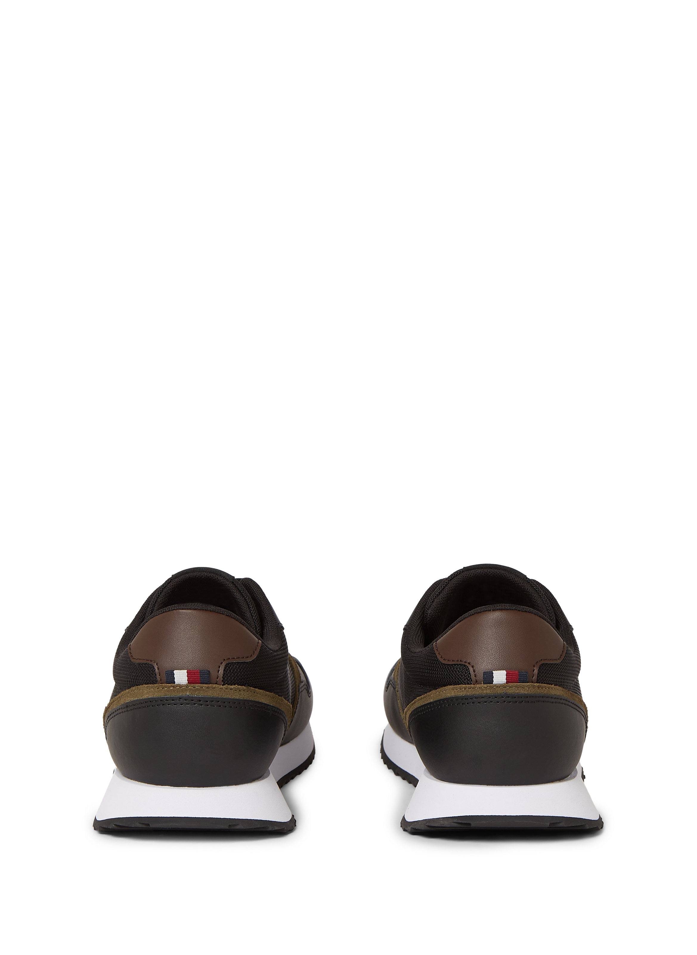 Leather Running Sneakers TOMMY HILFIGER Black