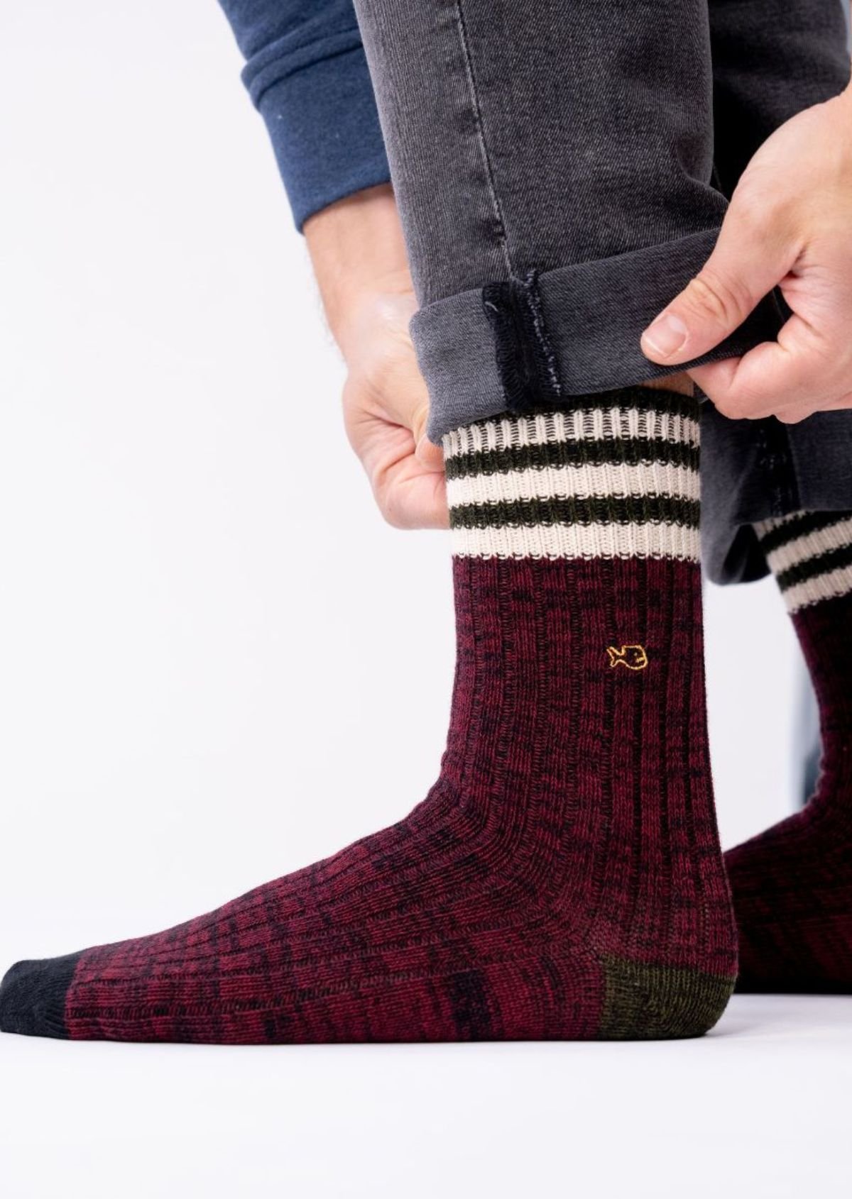 Chaussettes en coton épais club BILLYBELT Rouge