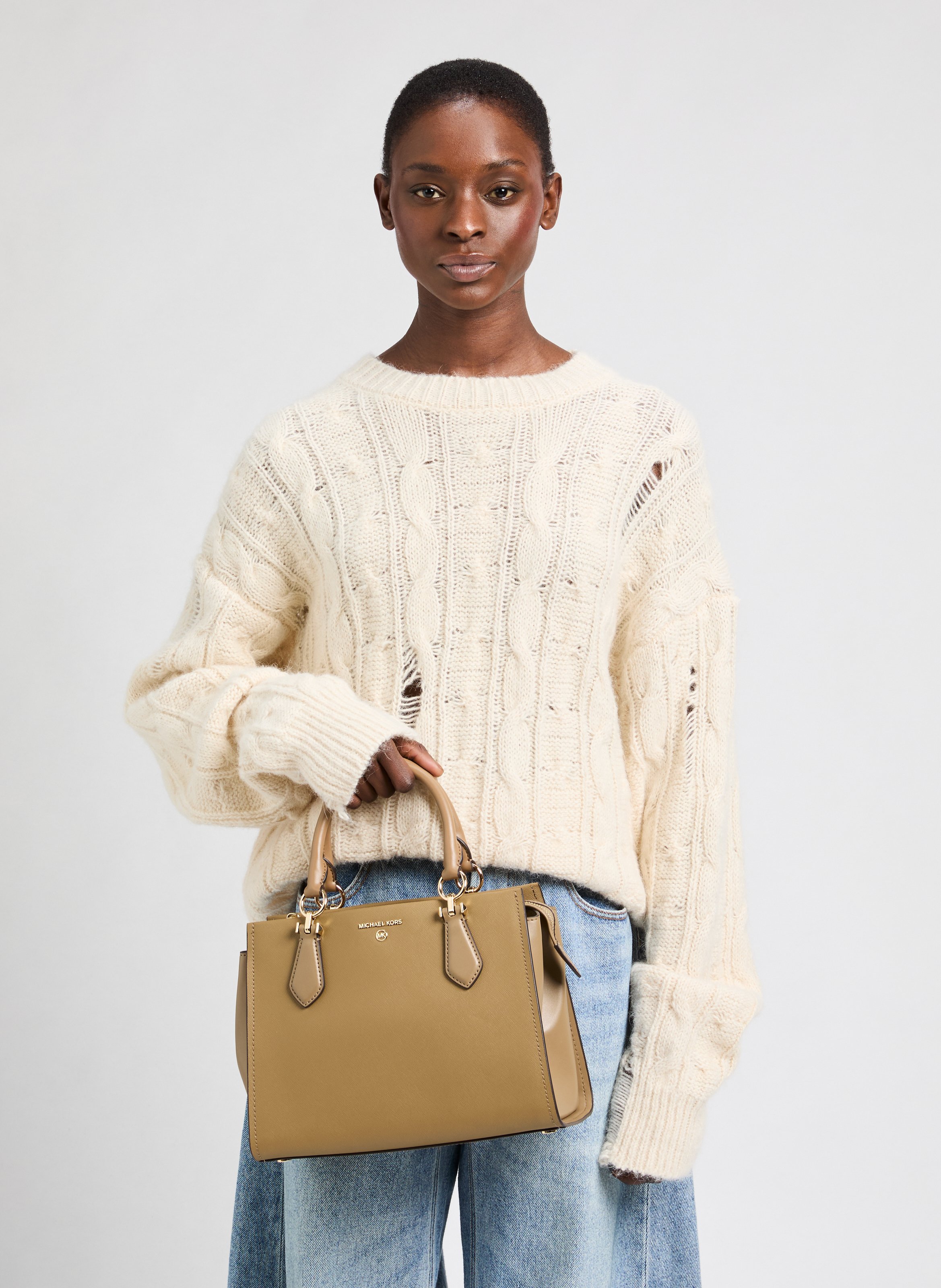 Sac à main Marilyn en cuir MICHAEL KORS Marron