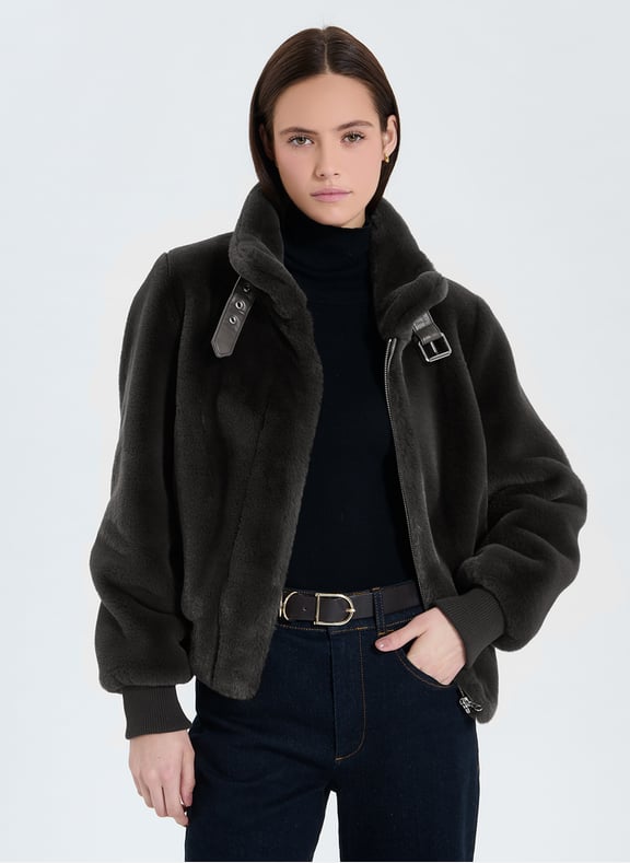 Veste taupe droite - valou Gris by ZAPA ZAPA Veste taupe droite - valou Gris