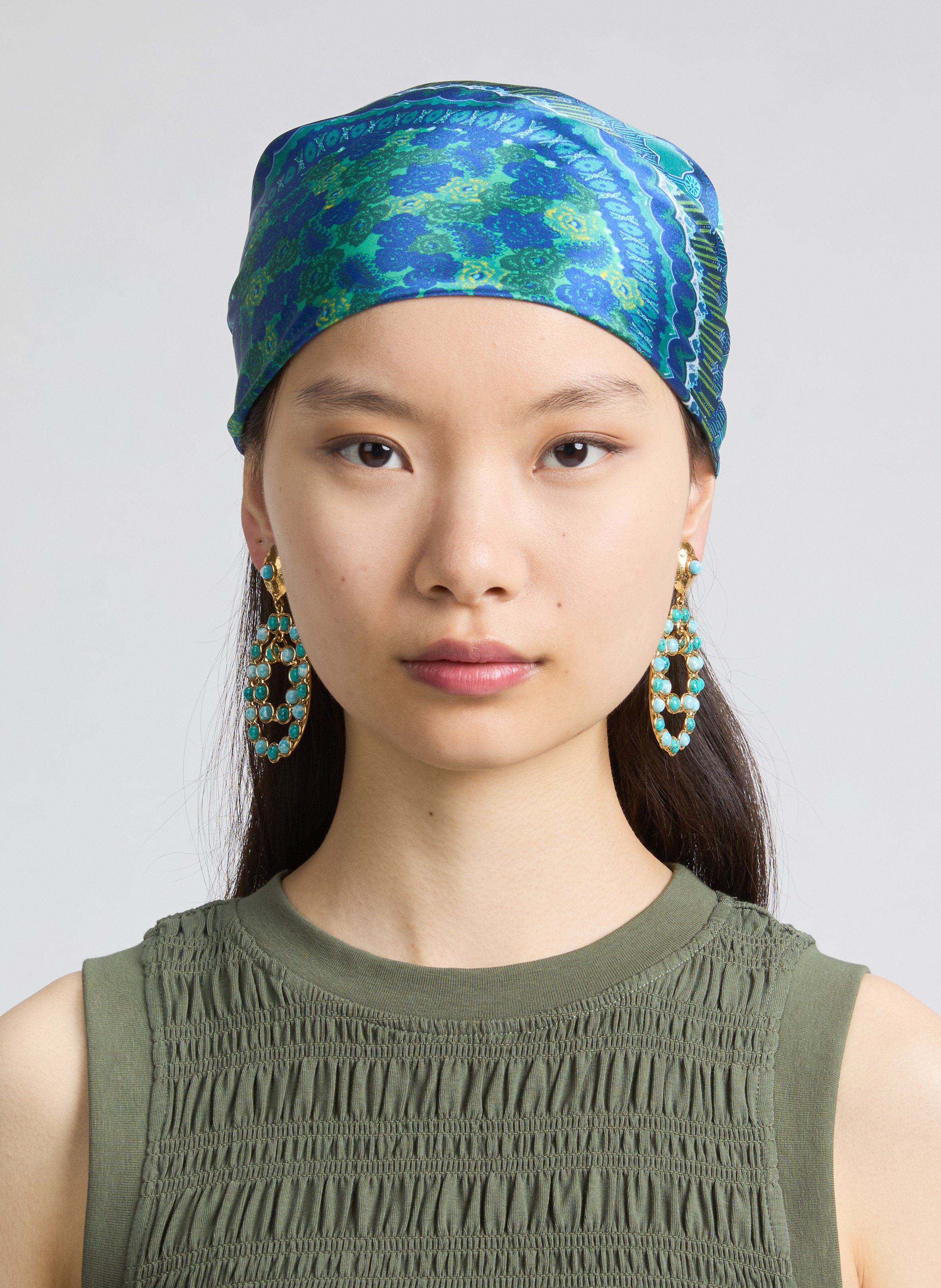 Boucles d'oreille Gina SYLVIA TOLEDANO Bleu