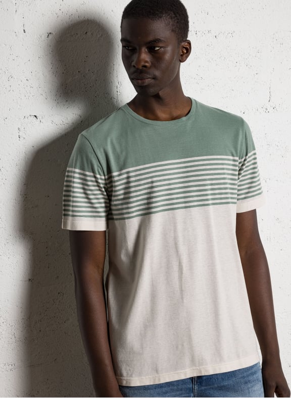 Tee-shirt col rond en coton et en lin mélangés deauville Multicolore by ARMOR-LUX ARMOR-LUX Tee-shirt col rond en coton et en lin mélangés deauville Multicolore