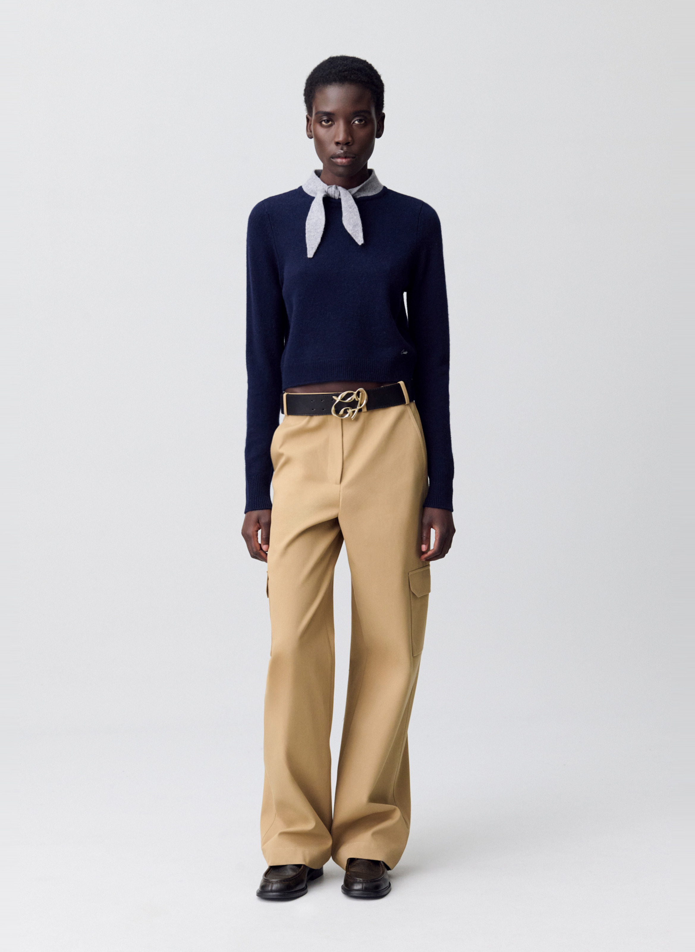 Pull col foulard en laine mélangée manouka CLAUDIE PIERLOT Multicolore