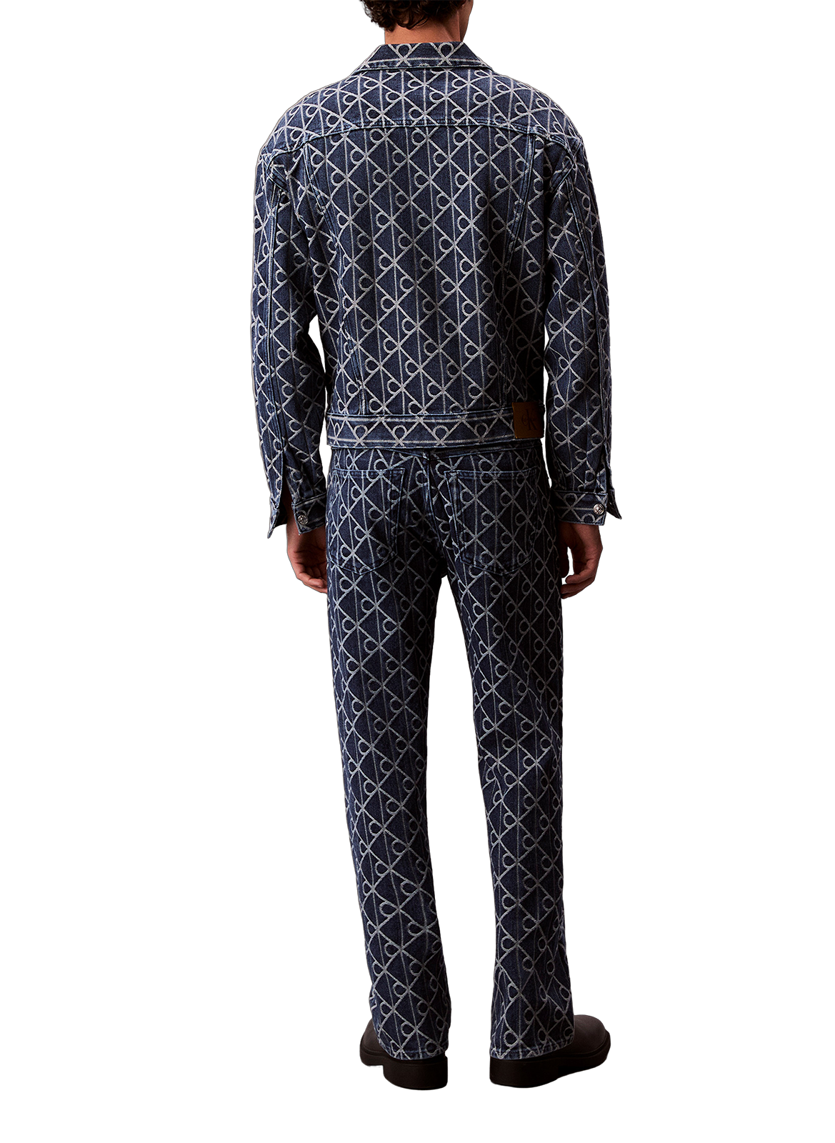 Logo-embroidered denim jacket CALVIN KLEIN Blue