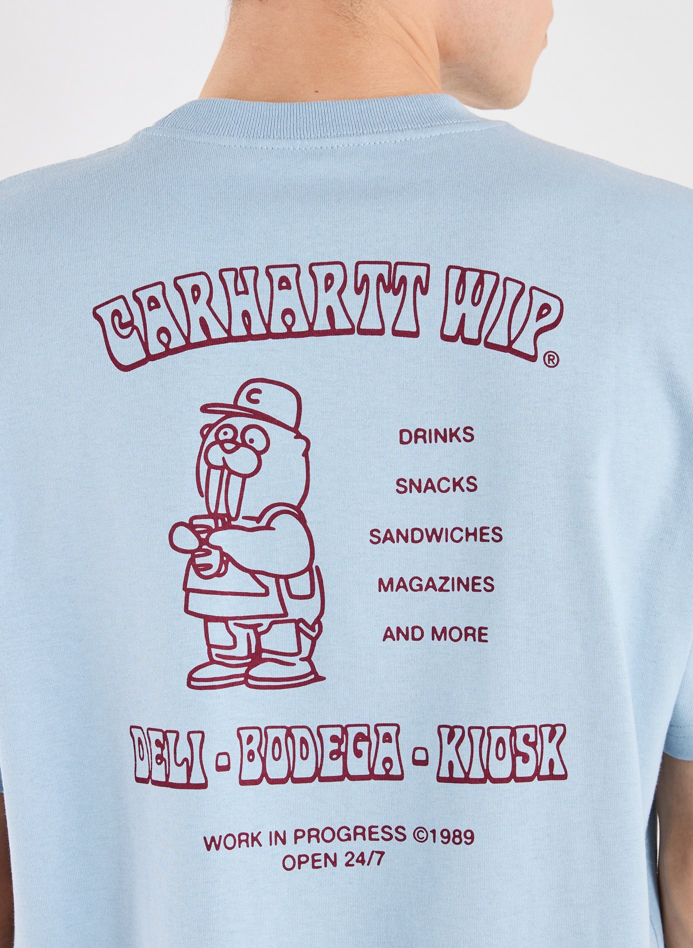 T-shirt imprimé en coton CARHARTT WIP Bleu