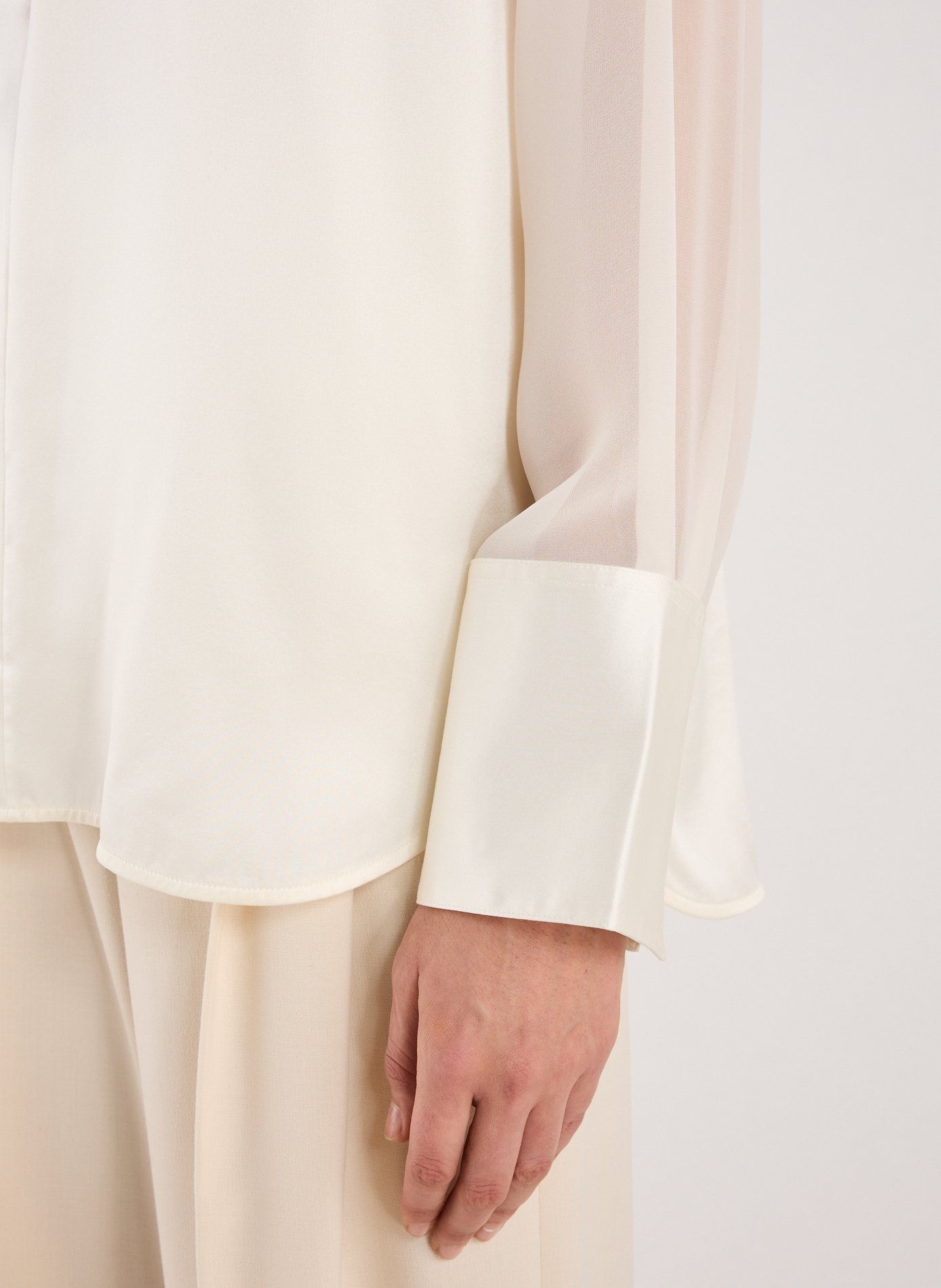 Casual silk blouse with cowl neck HELMUT LANG White