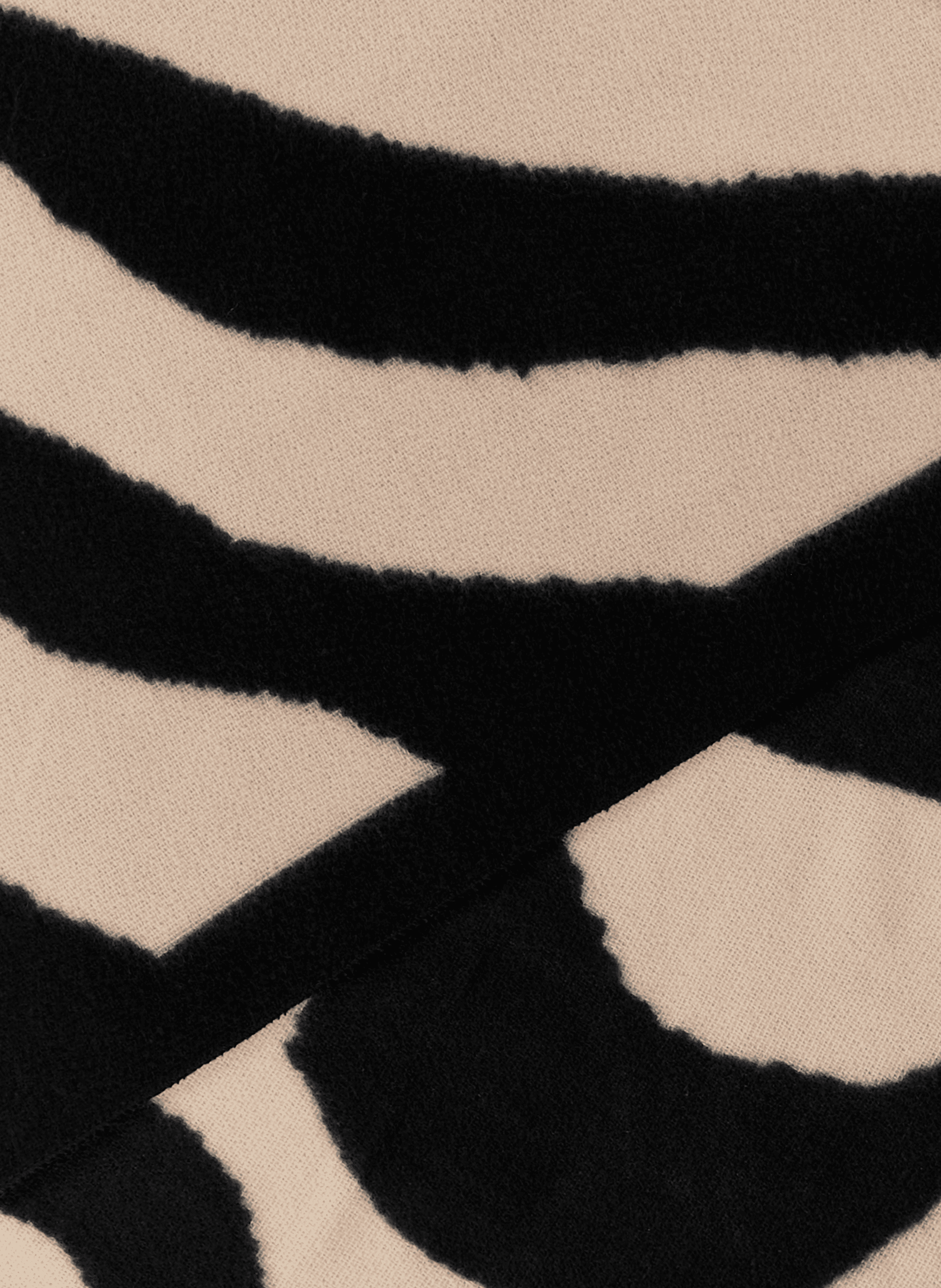 Soft Zebra Scarf AU PRINTEMPS PARIS Black