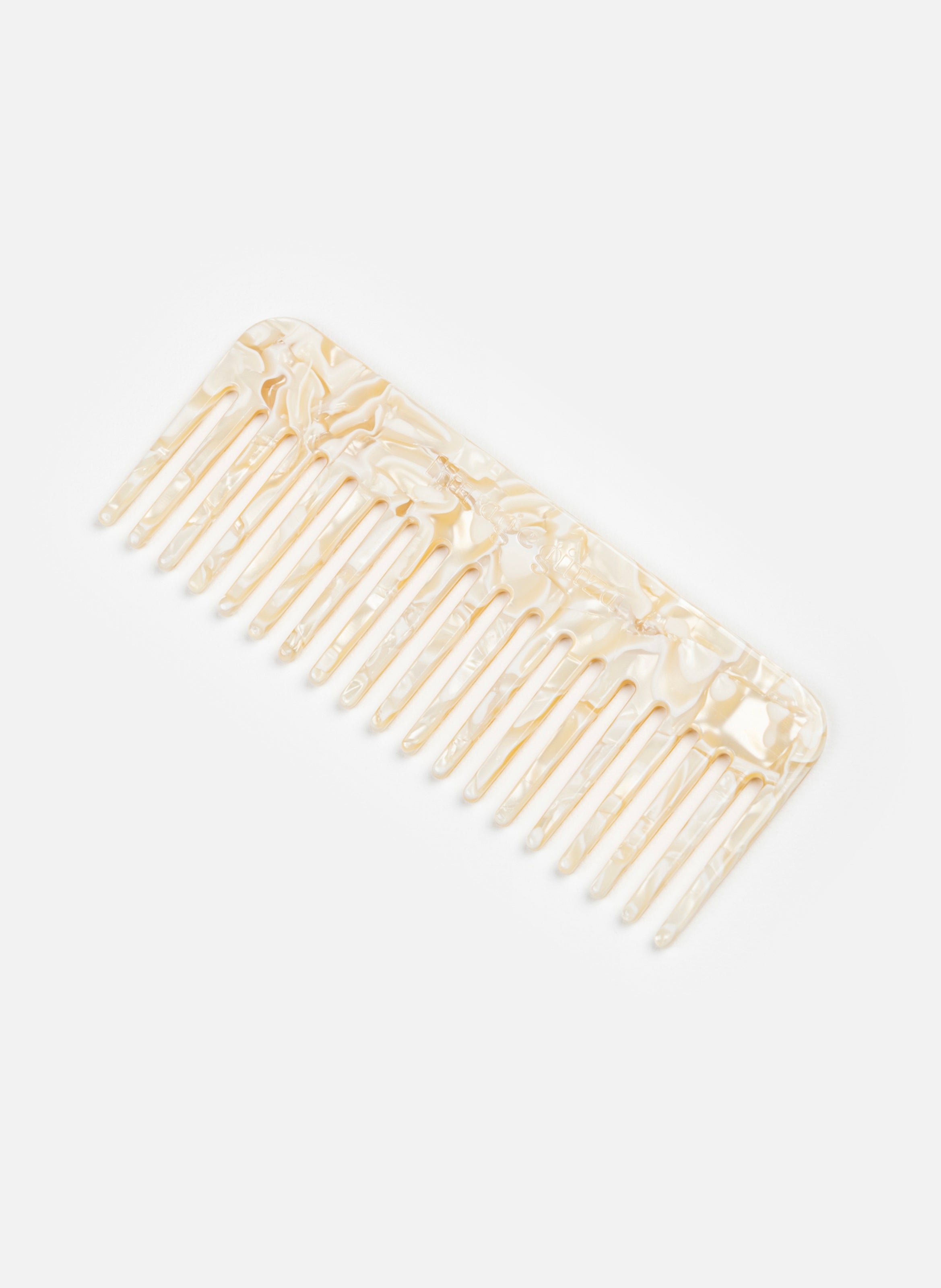 Peigne dahlia en acétate de cellulose KURAGE GINZA Beige