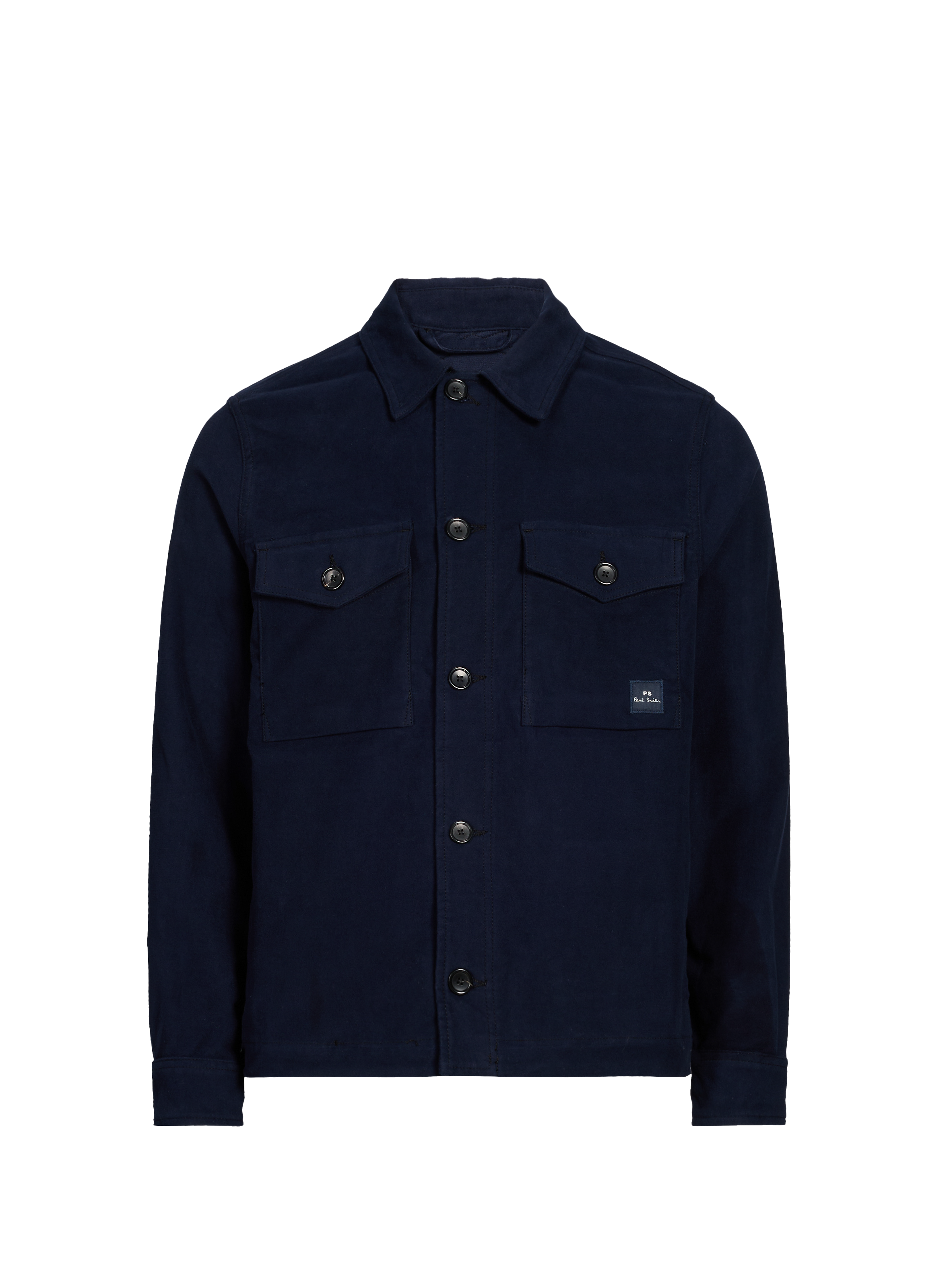 PAUL SMITH Cotton-blend overshirt Blue