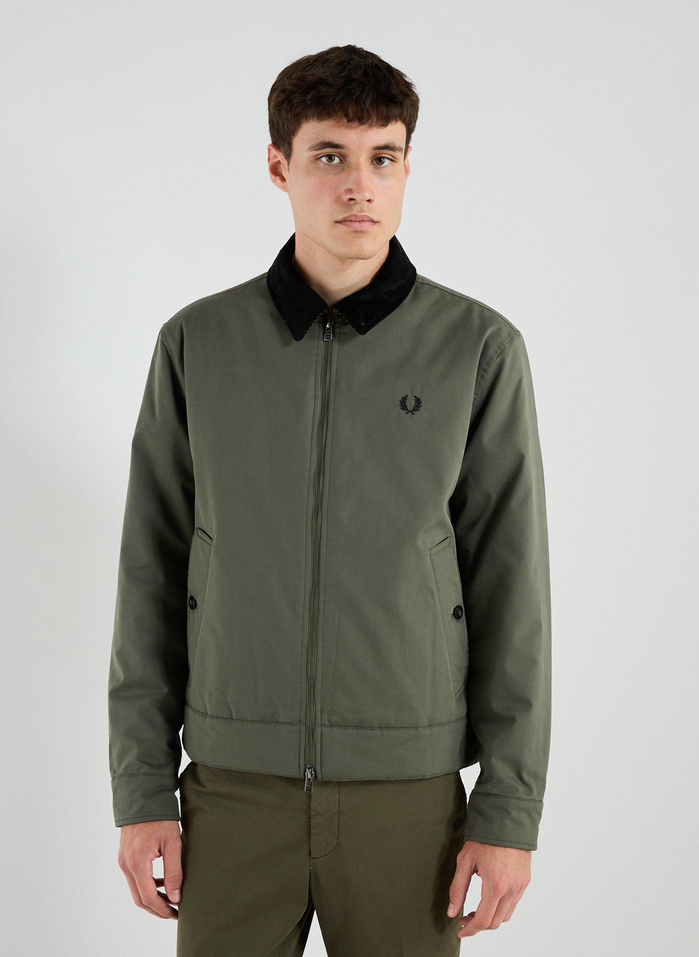 FRED PERRY Cotton-blend jacket Green