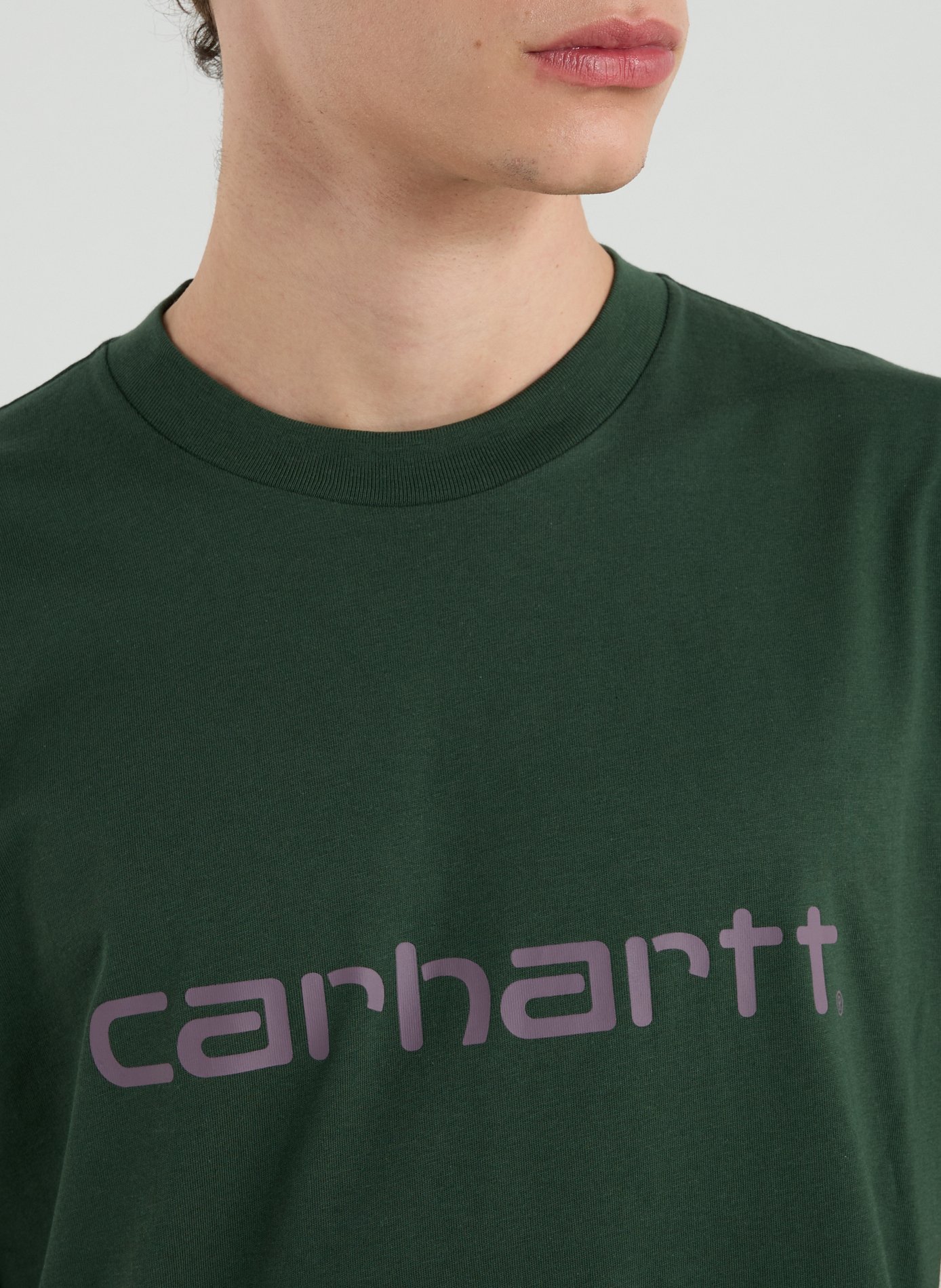 Straight printed cotton T-shirt CARHARTT WIP Green
