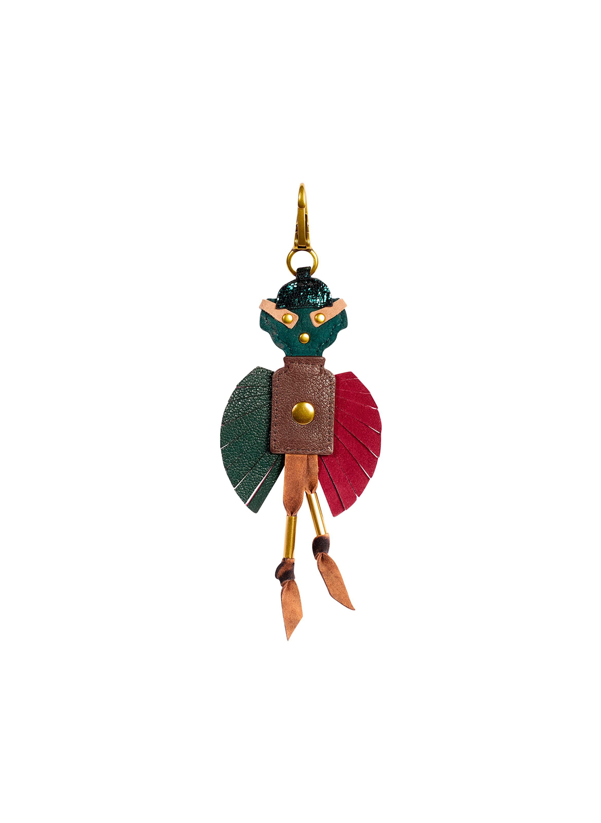 Leather keyring JÉRÔME DREYFUSS Brown