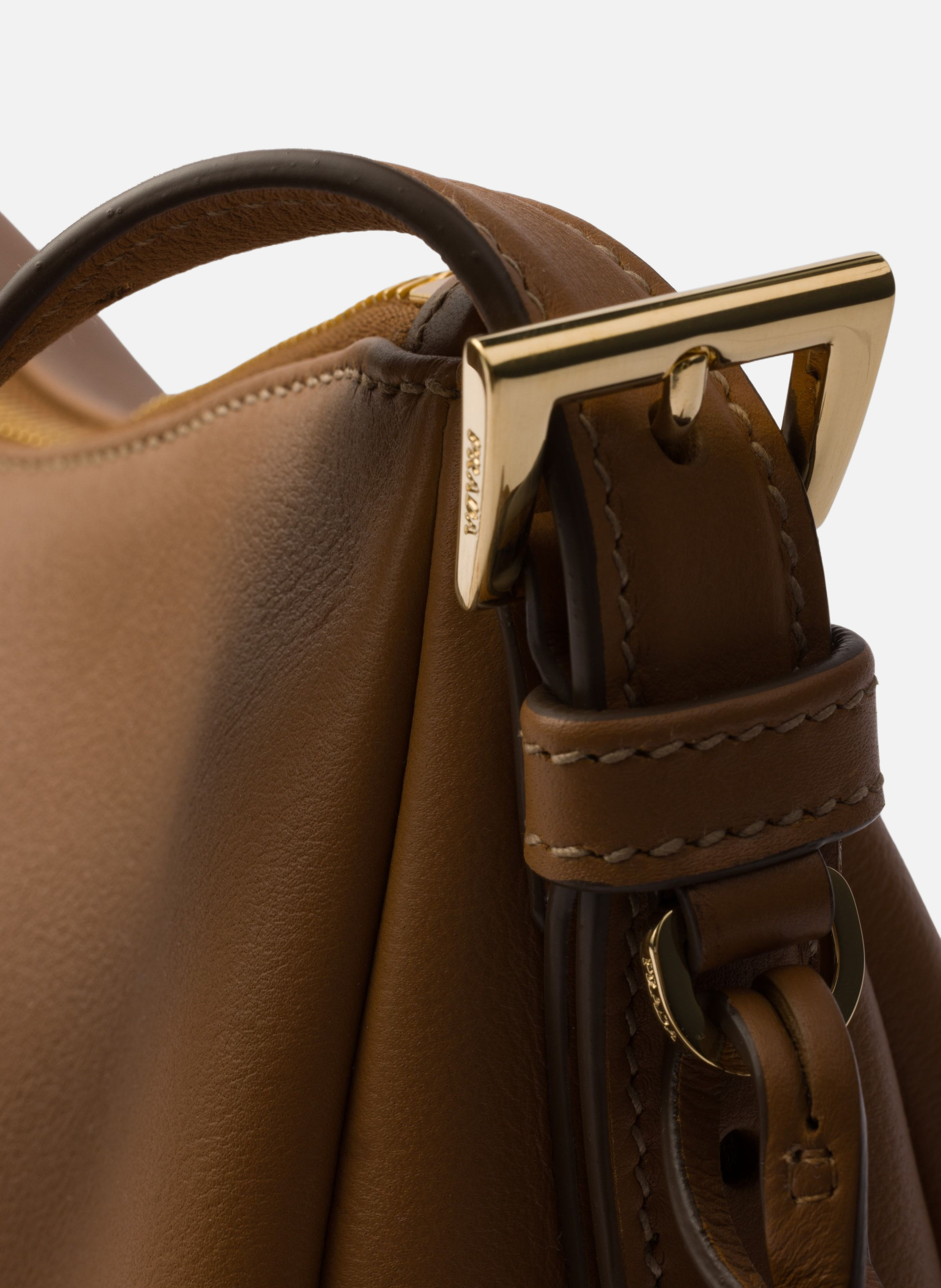 Sac porté épaule prada aimée en cuir PRADA Marron