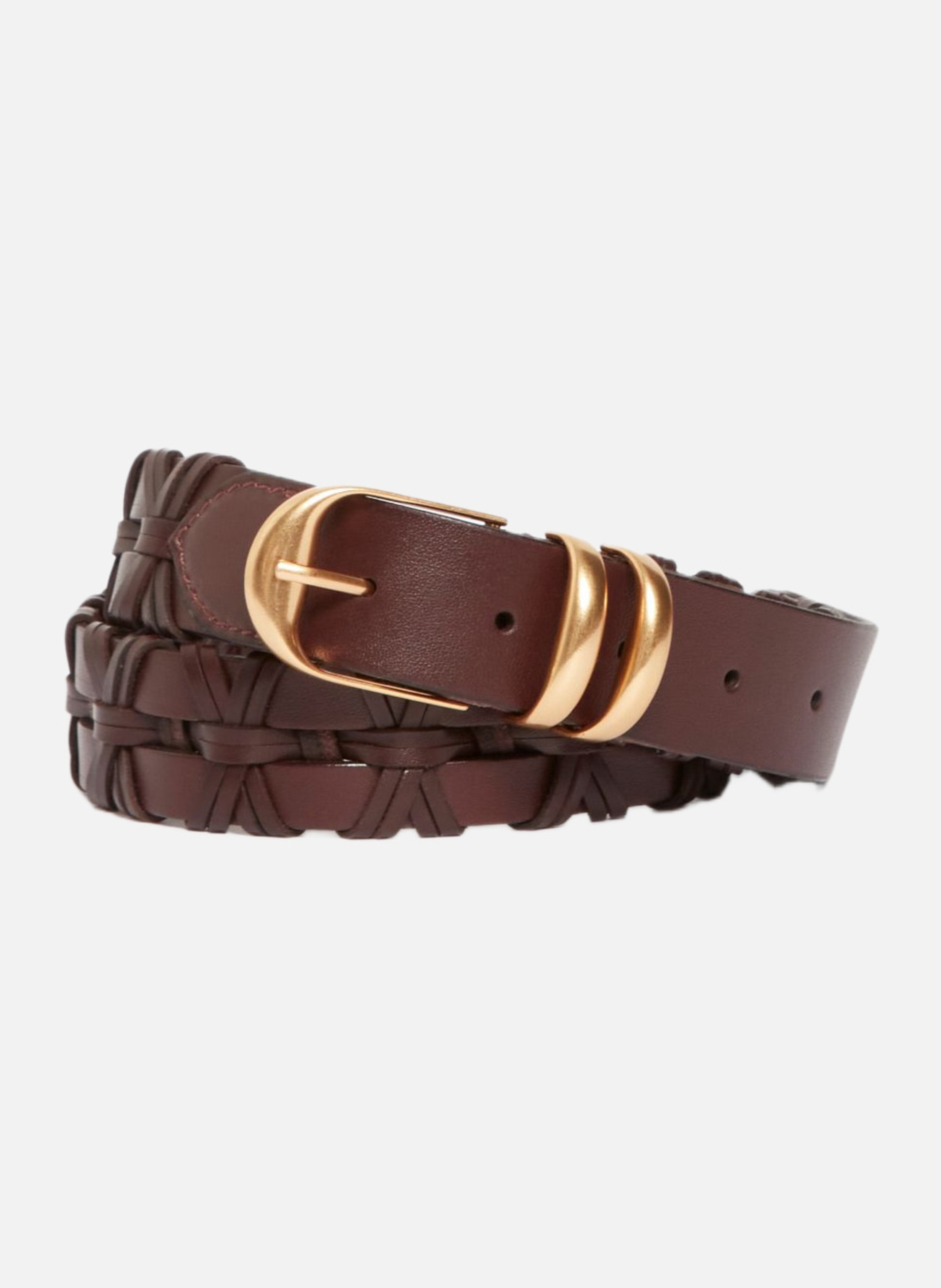 Ceinture en cuir tressé VANESSA BRUNO Marron
