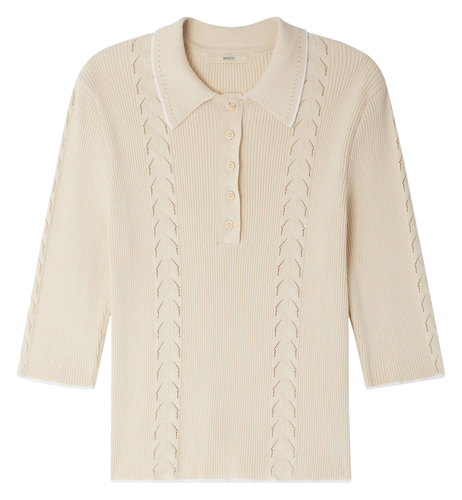 Top ciol polo en coton jodi SESSUN Beige