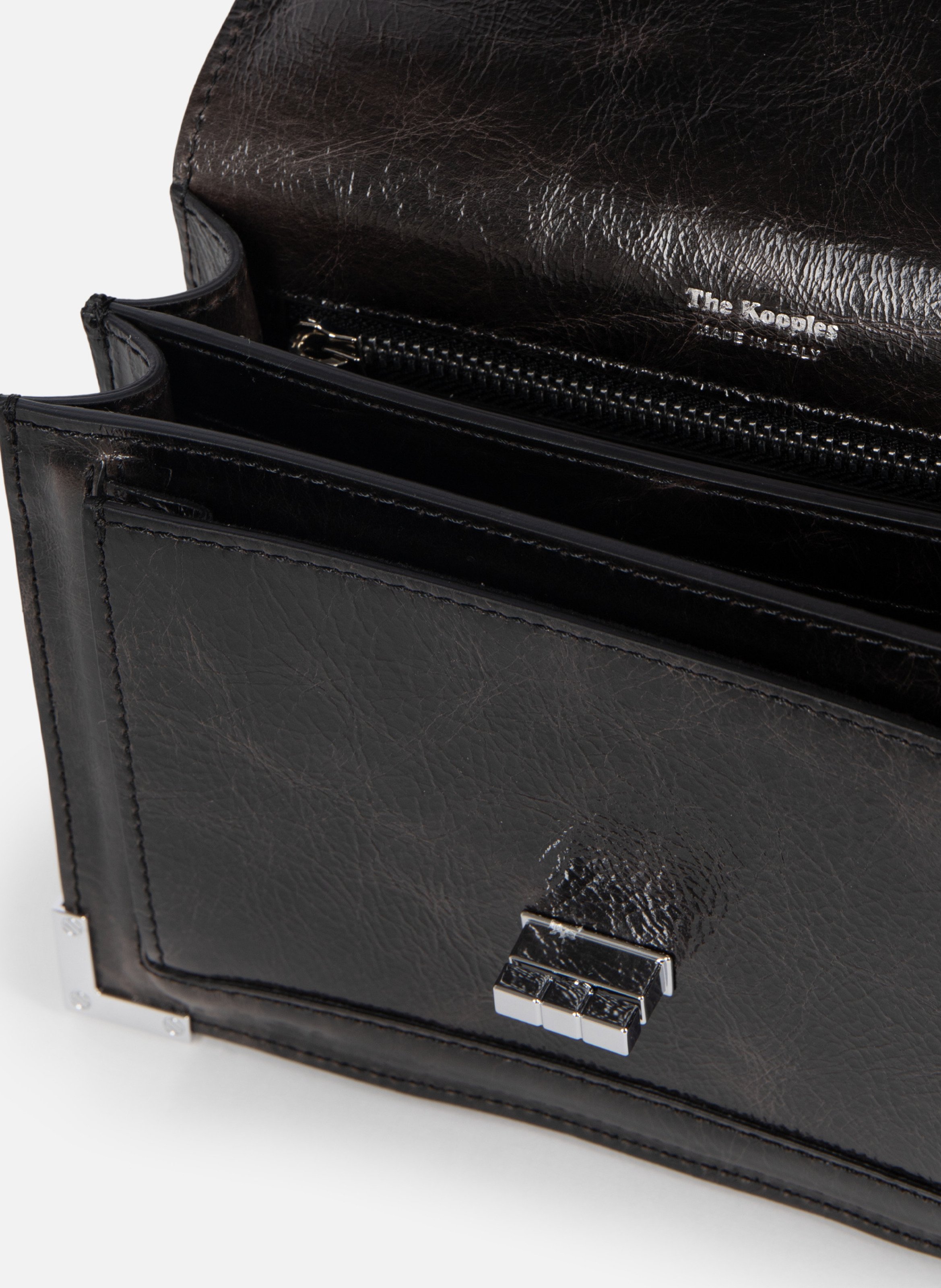 Sac emily en cuir craquelé THE KOOPLES Marron