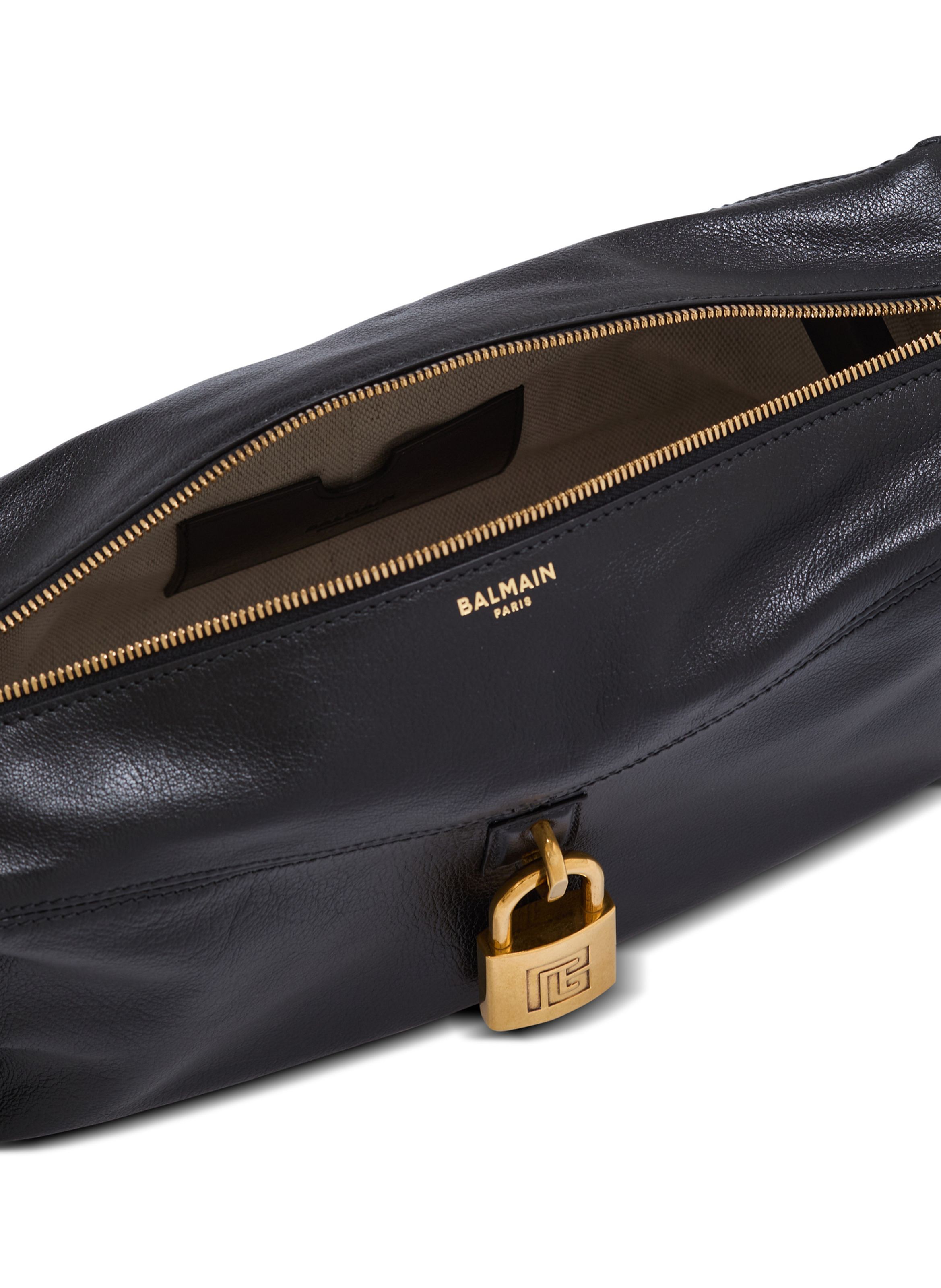 Sac bandoulière pulse en cuir de veau BALMAIN Noir