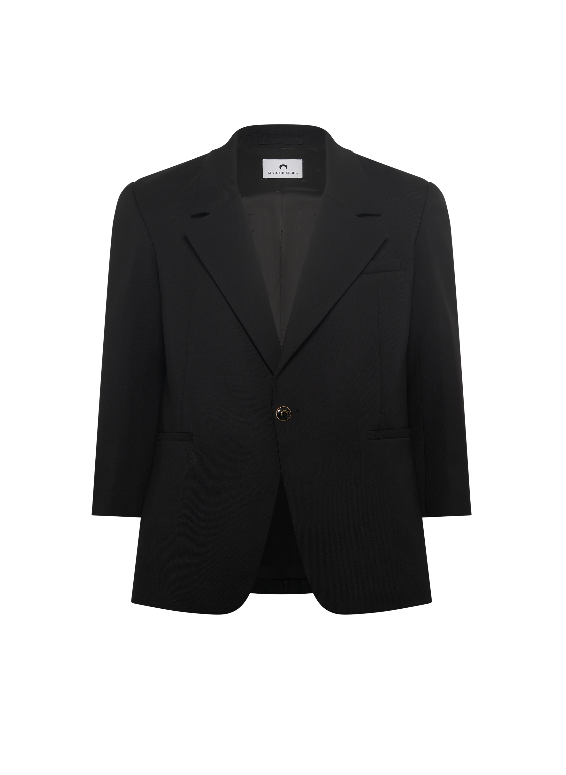 Veste carrée en sergé de laine vierge unisexe MARINE SERRE Noir