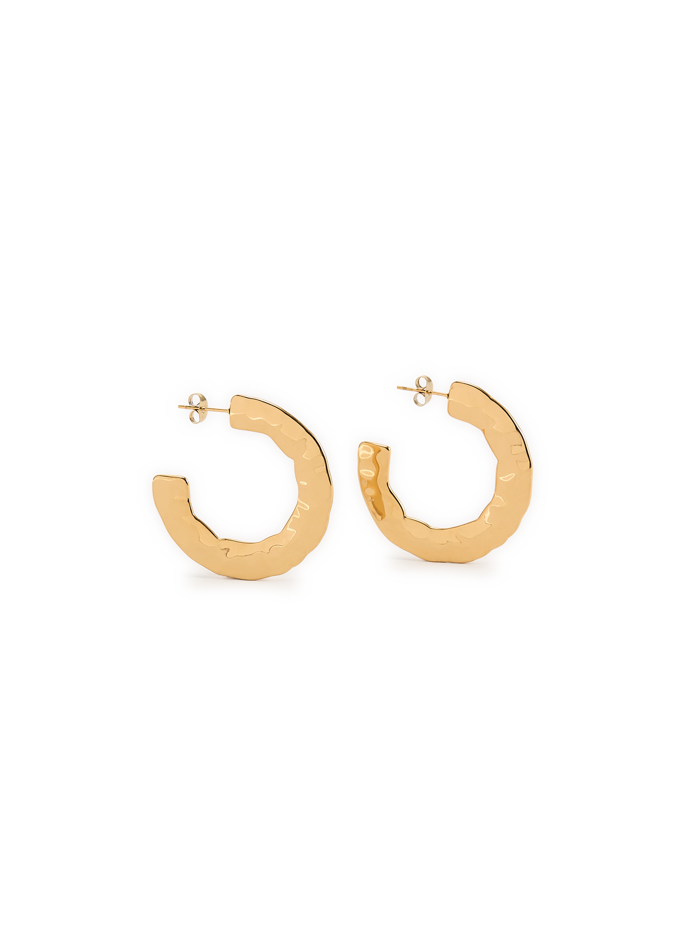 Flat hoop earrings AU PRINTEMPS PARIS Golden