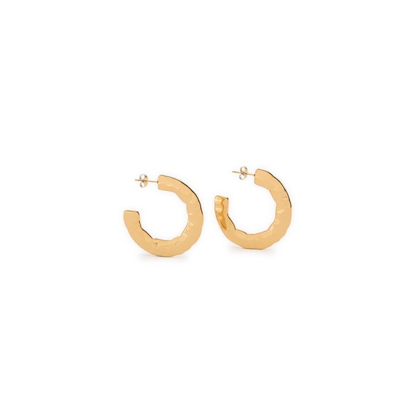 Boucles d'oreille créoles plates Boucles d'oreille créoles plates